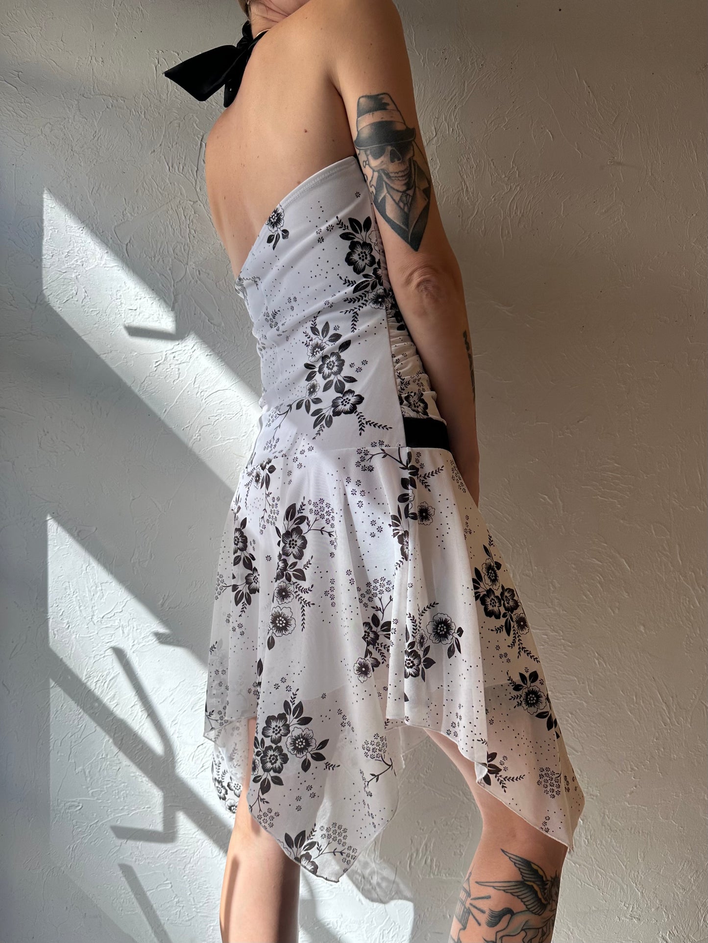 Y2k ‘Taboo’ White Halter Dress / Medium