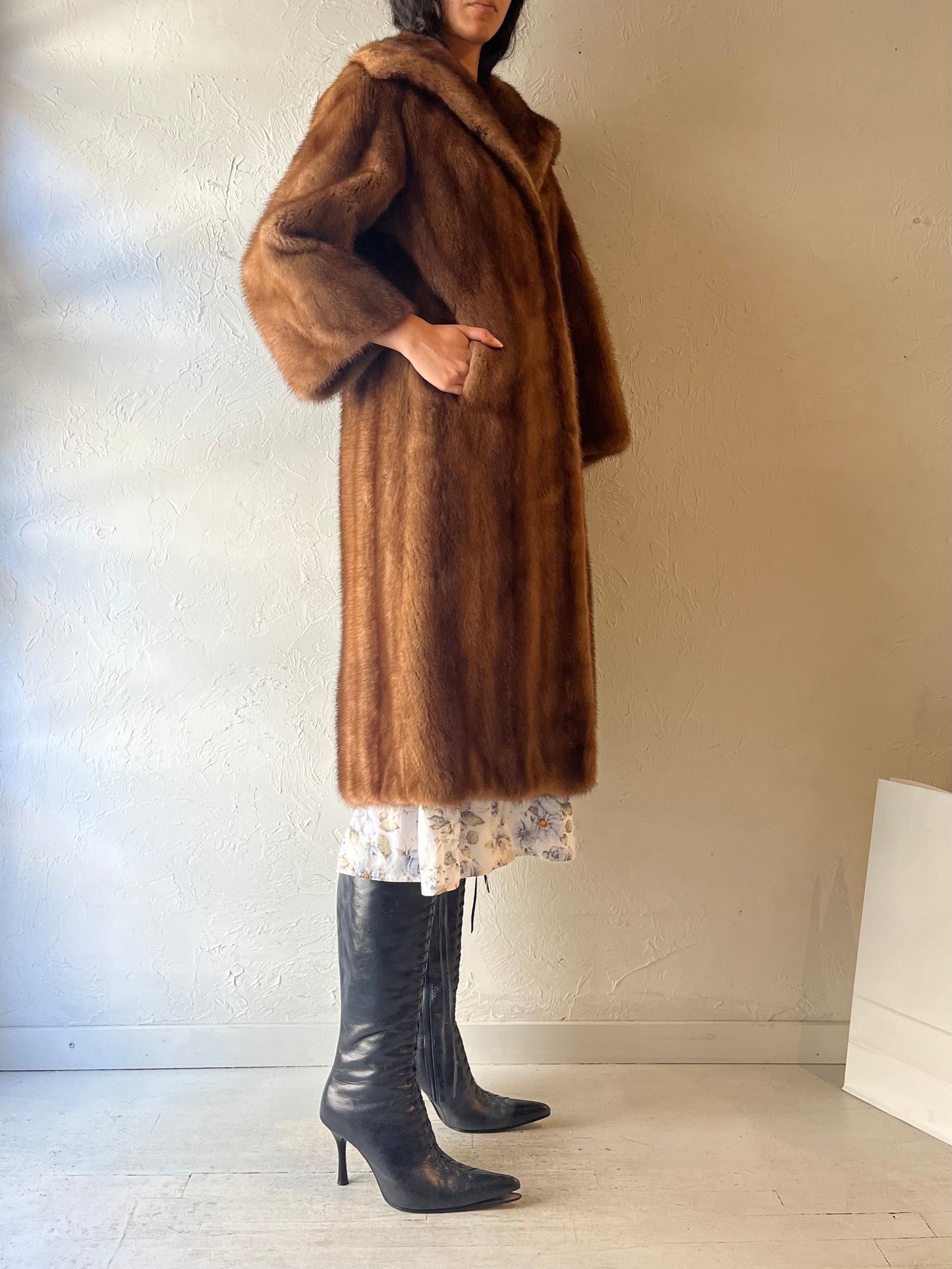 70s 'Woodwards' Authentic Fur Coat / Small