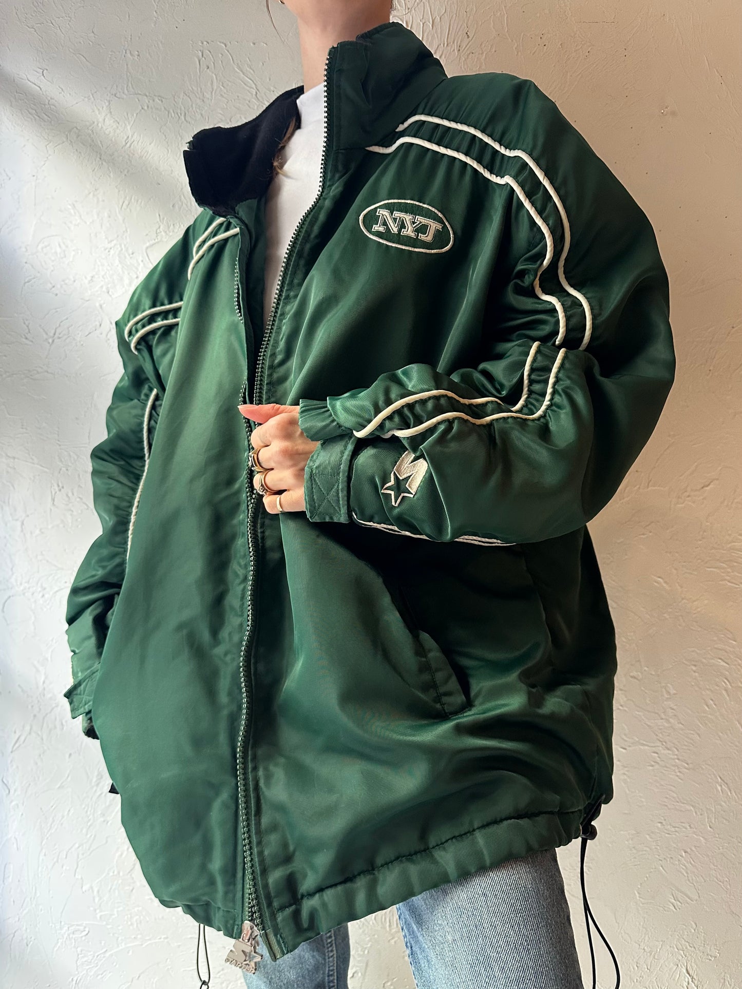 90s 'NYJ Jets' Starter Jacket / XL