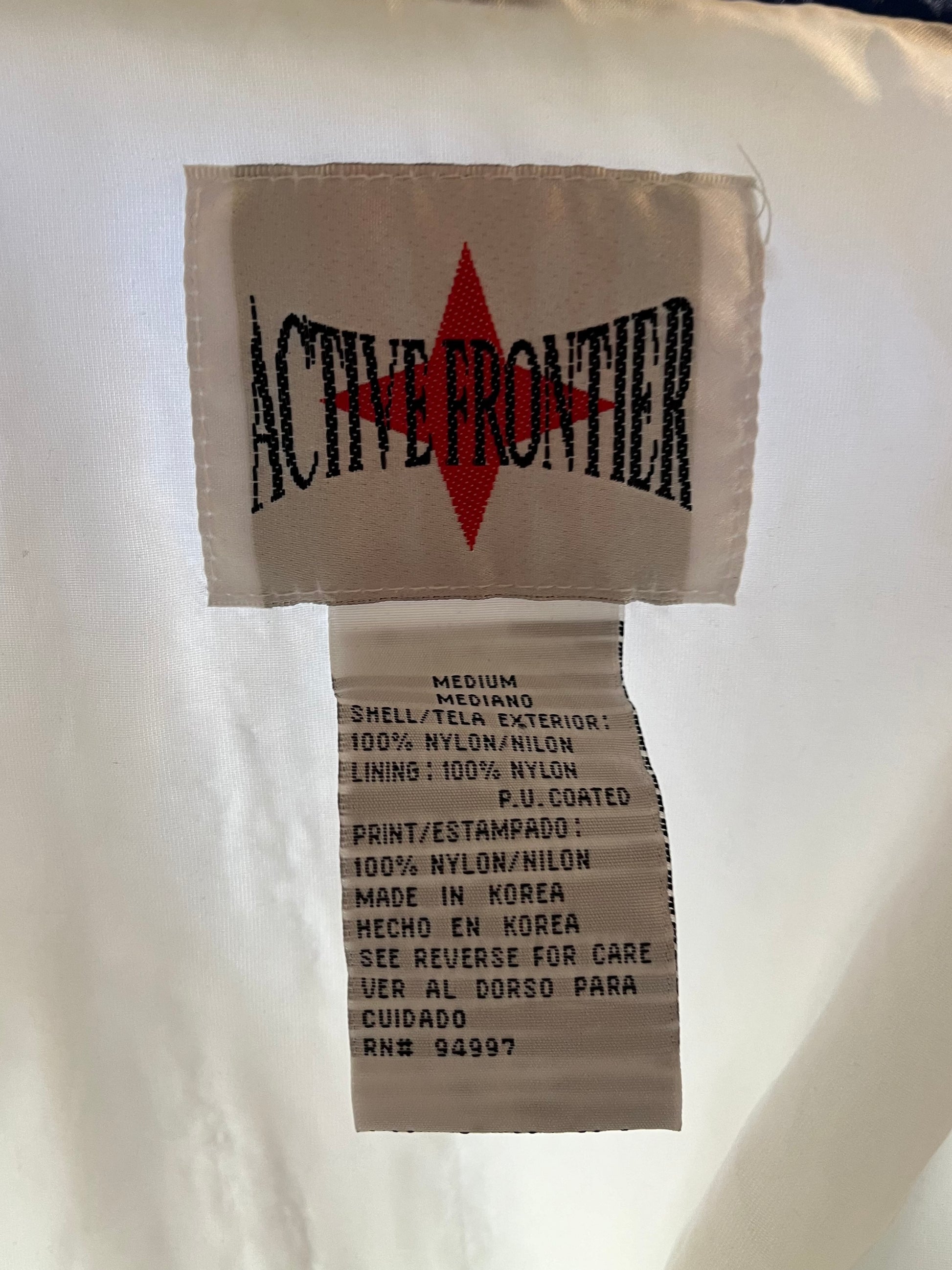 90s ‘Active Frontier’ Nylon Bomber Jacket / Medium