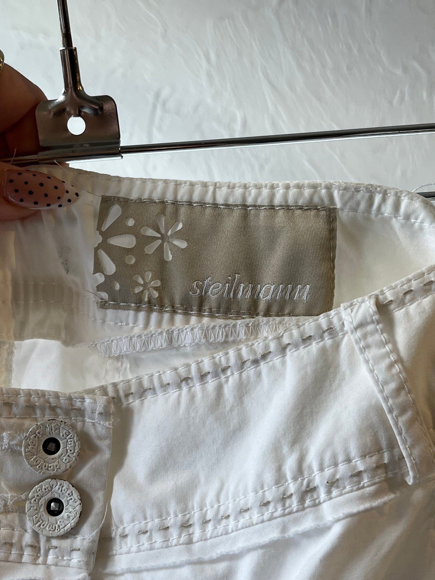 Y2k White Cargo Skirt / Medium