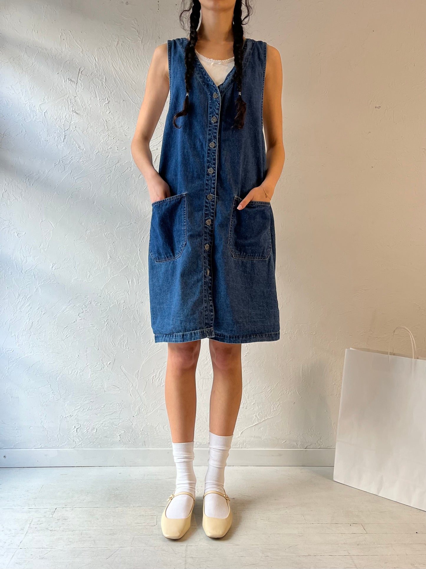 Y2k ‘JL NY’ Denim Dress / Large