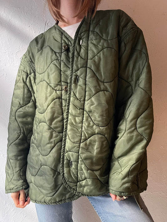 Vintage Authentic Army Liner Jacket / Large