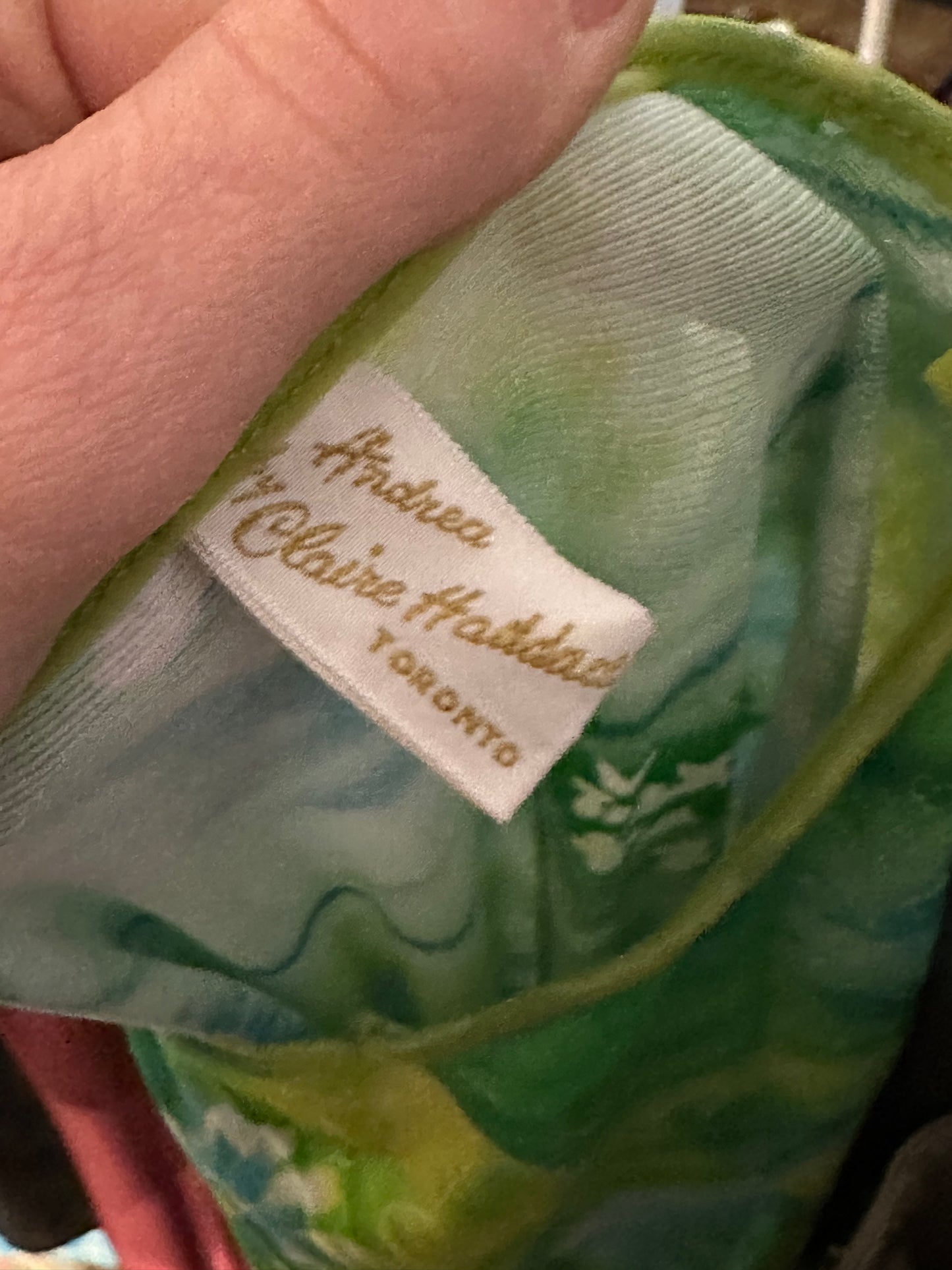 70s ‘Andrea’ Green Floral Maxi Dress / Small