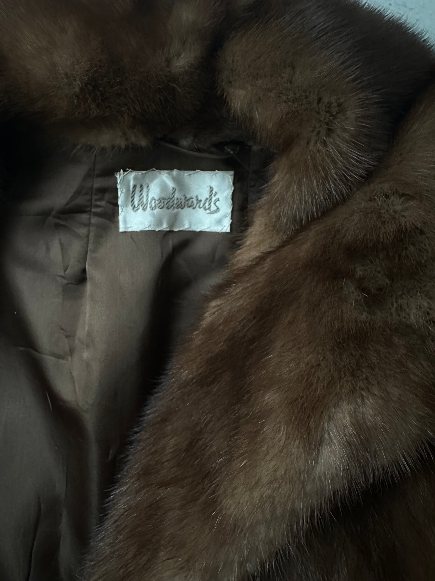 70s 'Woodwards' Authentic Fur Coat / Small