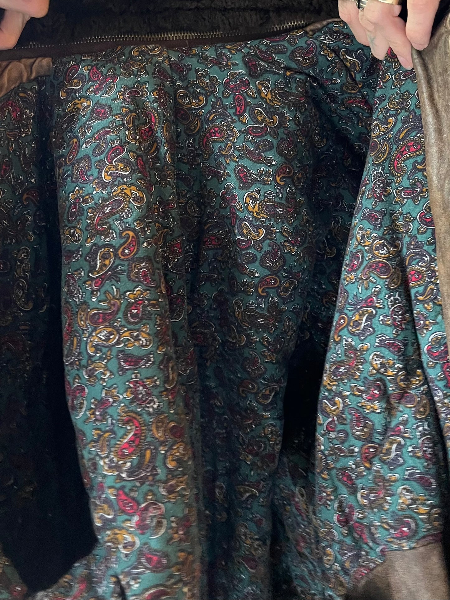 Vintage Brown Leather Flight Jacket / Small