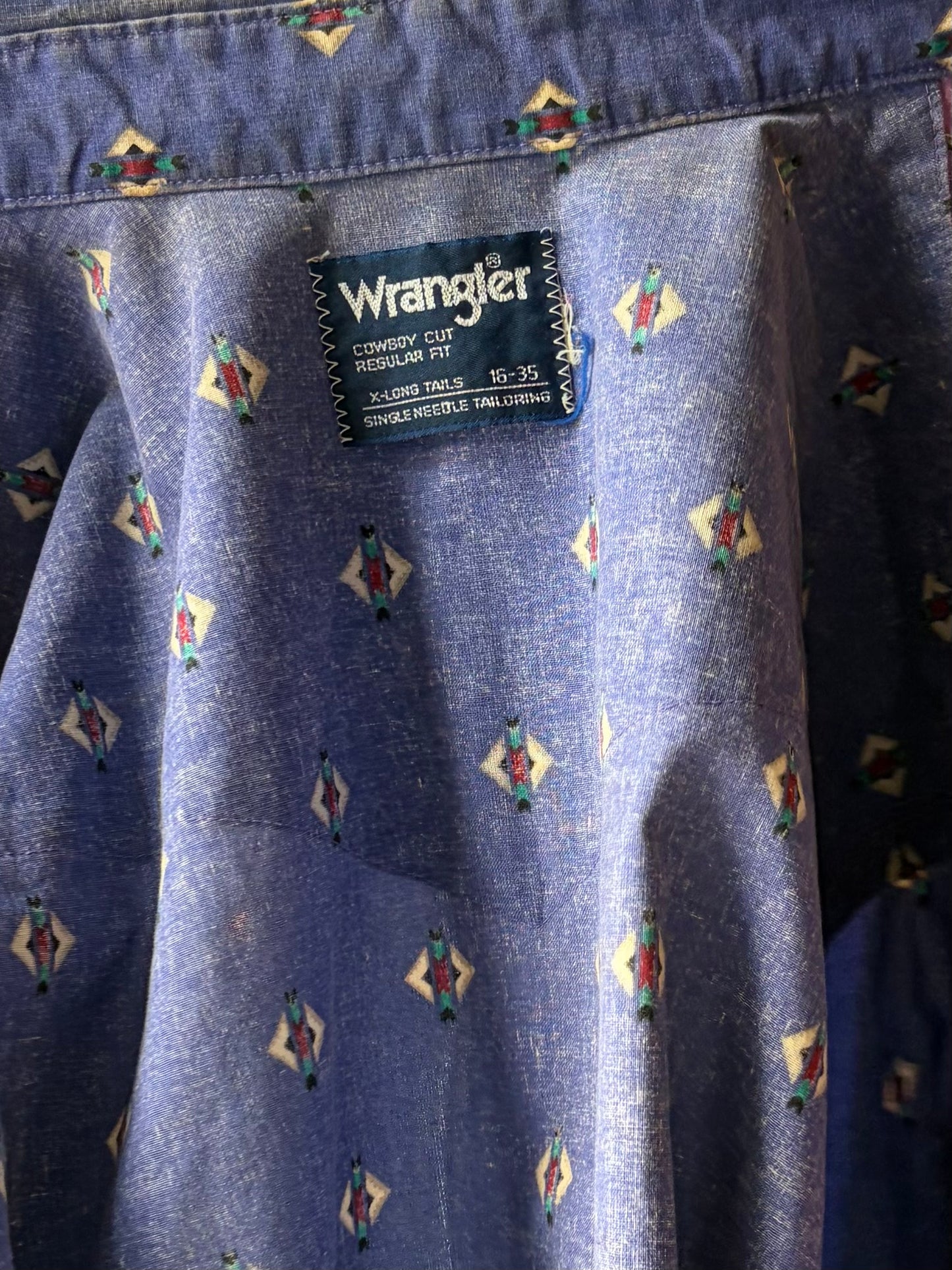 90s 'Wrangler' Purple Pearl Snap Western Shirt / Large