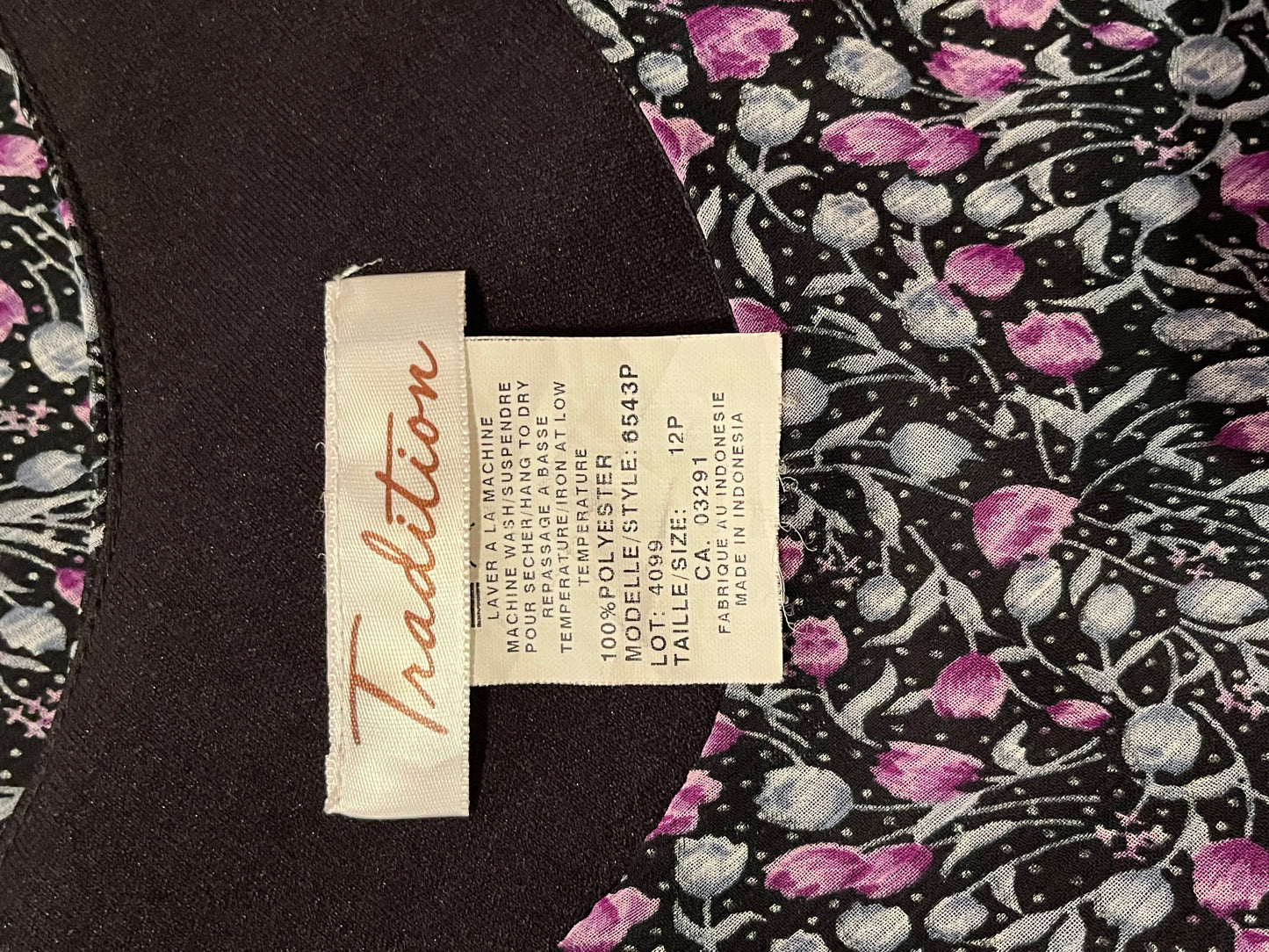 90s 'Tradition' Floral Dress / Large