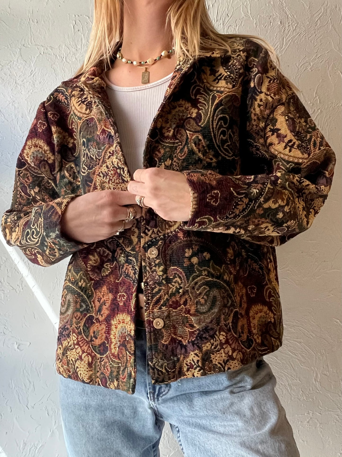 90s ‘Coldwater Creek’ Tapestry Jacket / Medium