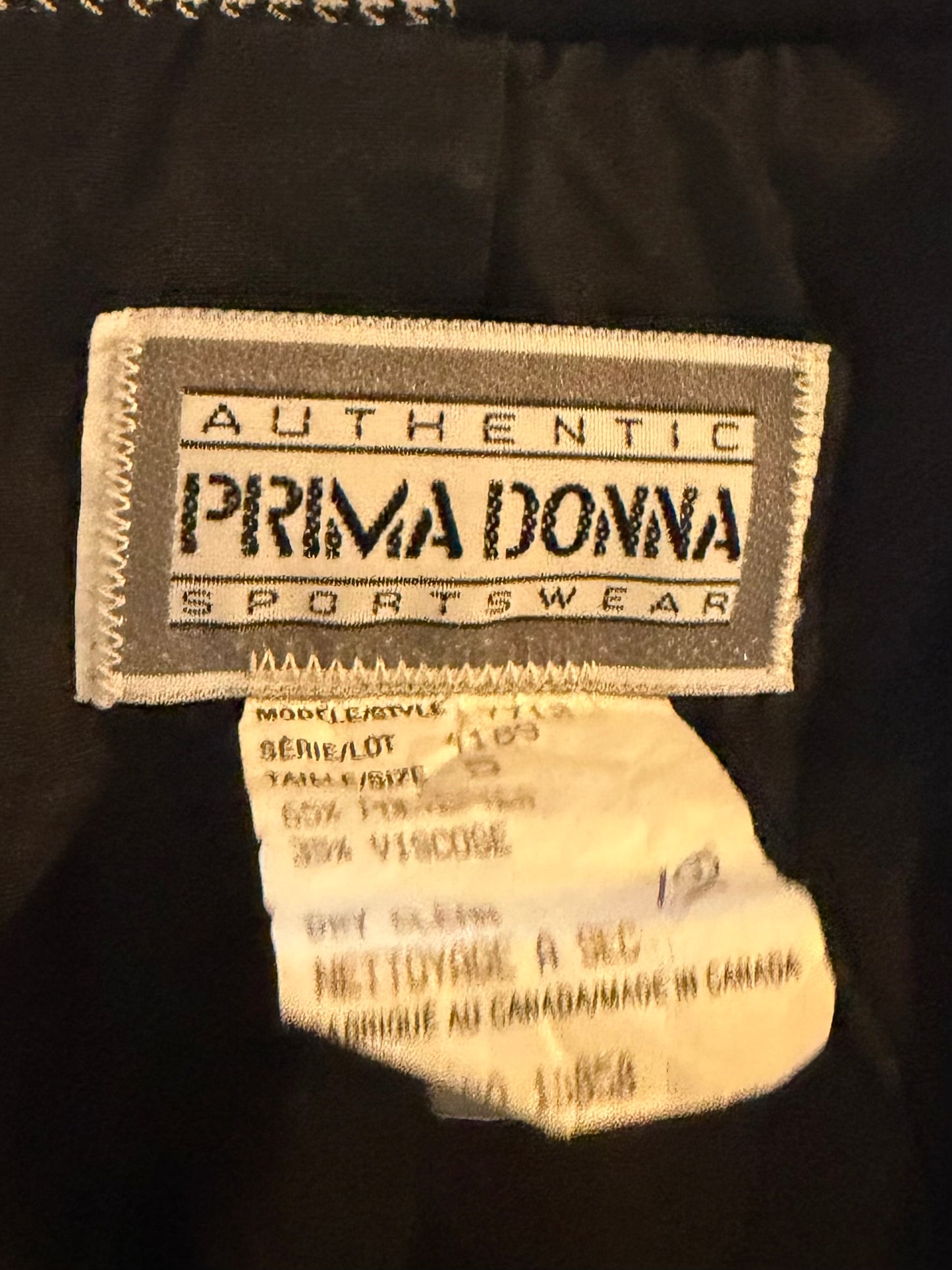 90s 'Prima Donna' Two Tone Blazer Jacket / Small - Medium