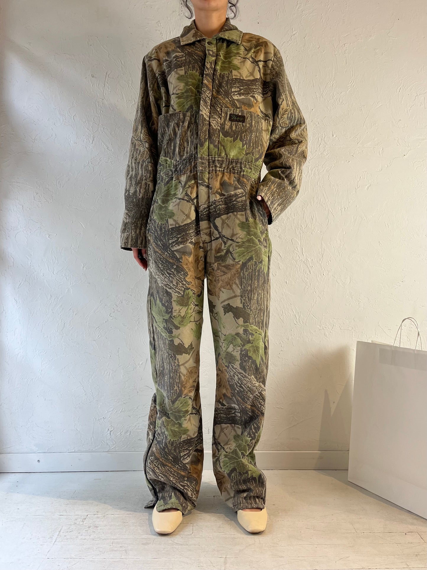 90s ‘Liberty’ Camo Jumpsuit / Medium