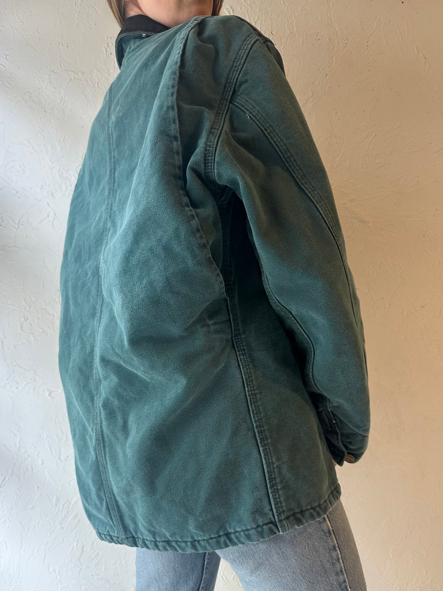 90s 'Carhartt CB1043' Blanket Lined Cotton Chore Coat / Medium