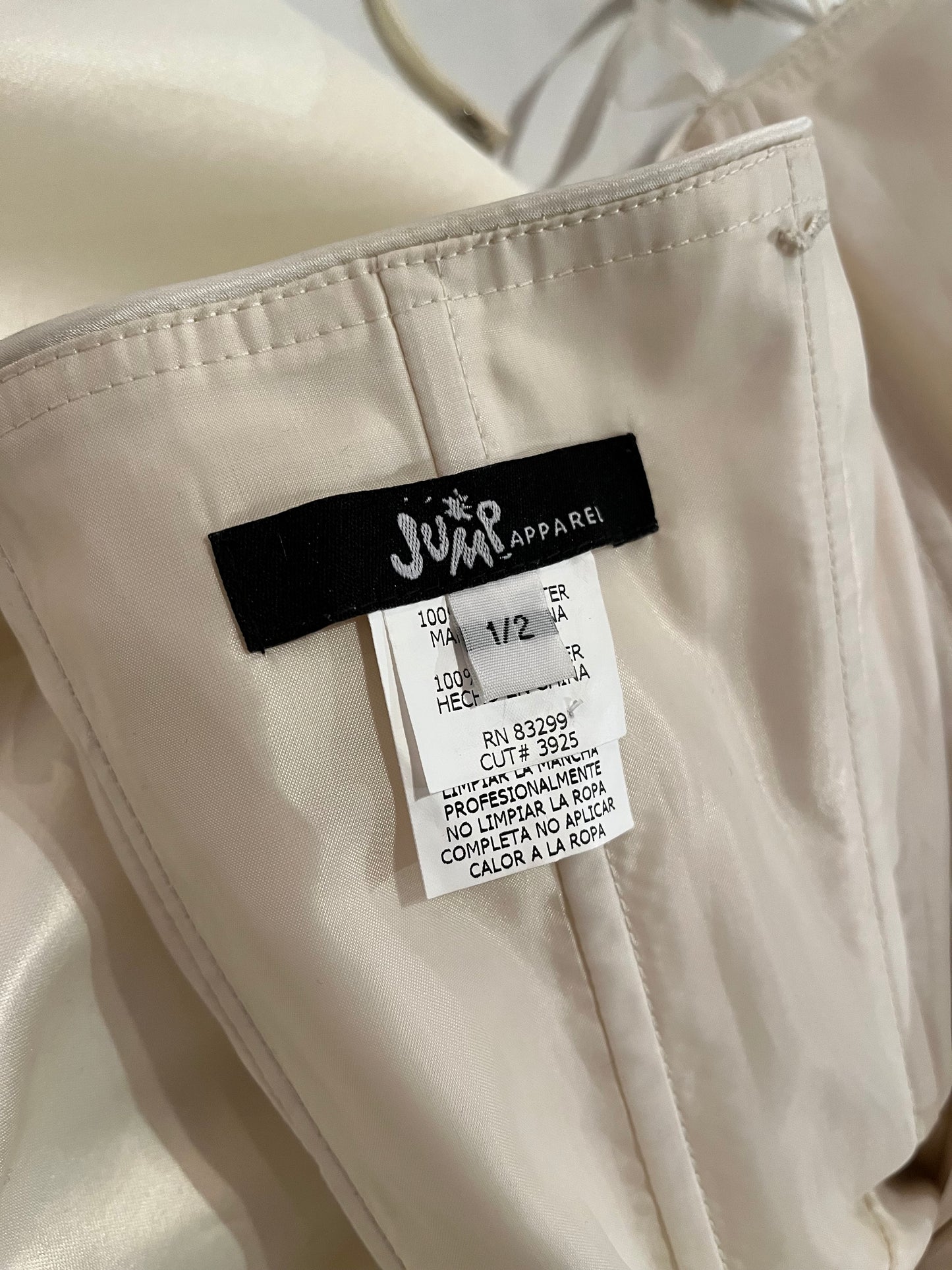 90s 'Jump' White Sequin Formal Dress / Small