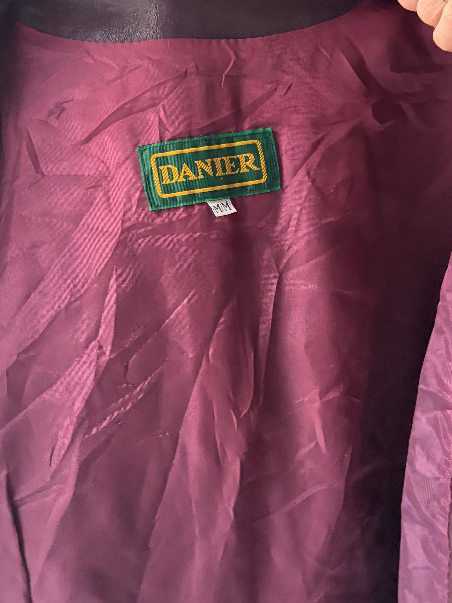 80s 'Danier' Purple Retro Suede Jacket / Medium