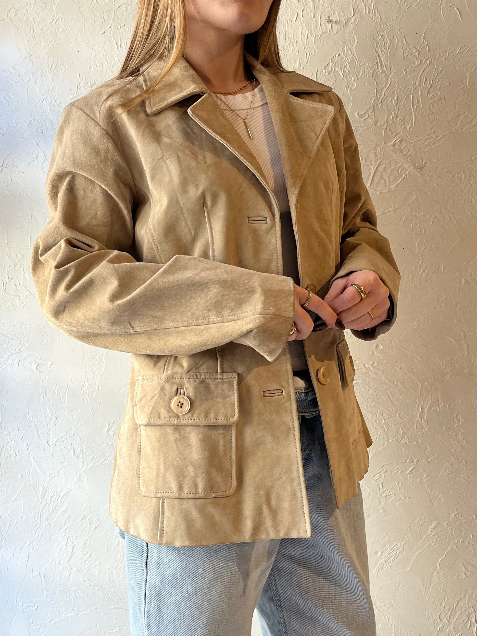 Y2K ‘Denver Hayes’ Suede Leather Jacket / Medium