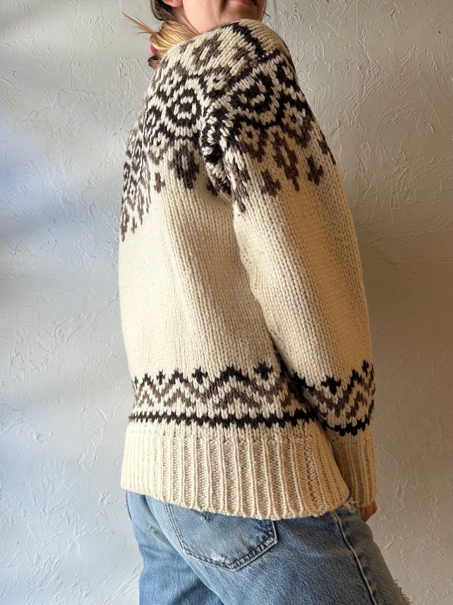 80s "Snaeldan" Wool Pullover Sweater / Small