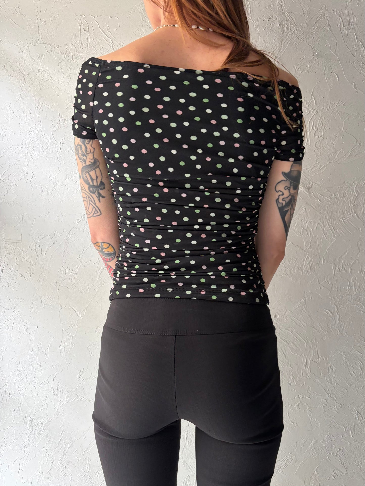 Y2K Polka Dot Top / Small