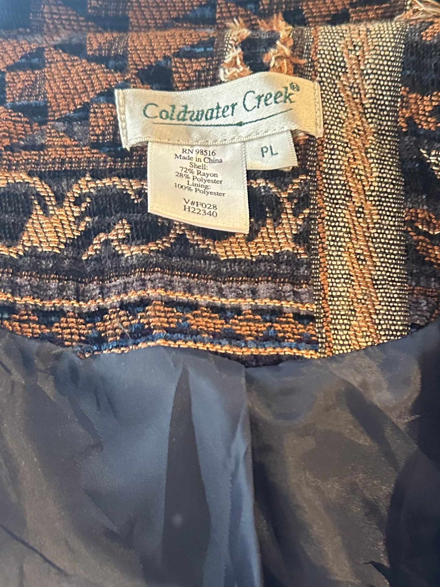 Y2k 'Coldwater Creek' Tapestry Jacket / Small