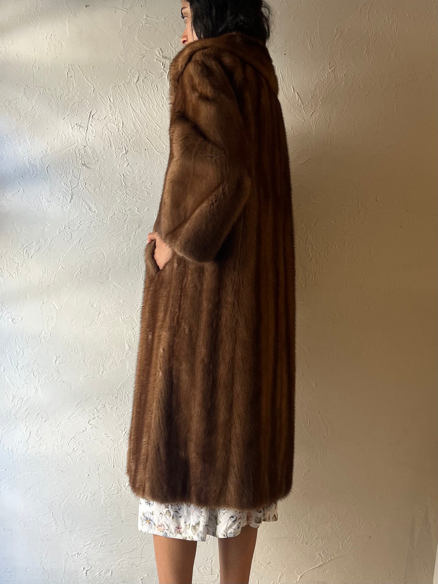 70s 'Woodwards' Authentic Fur Coat / Small