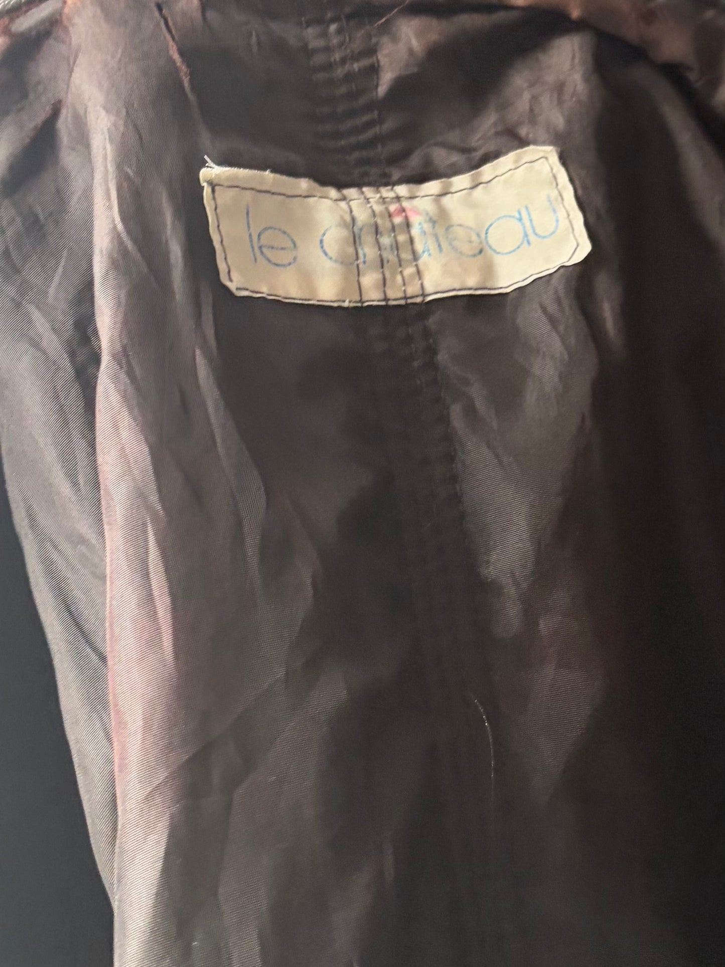 90s 'Le Chateau' Soft Leather Moto Jacket / Small