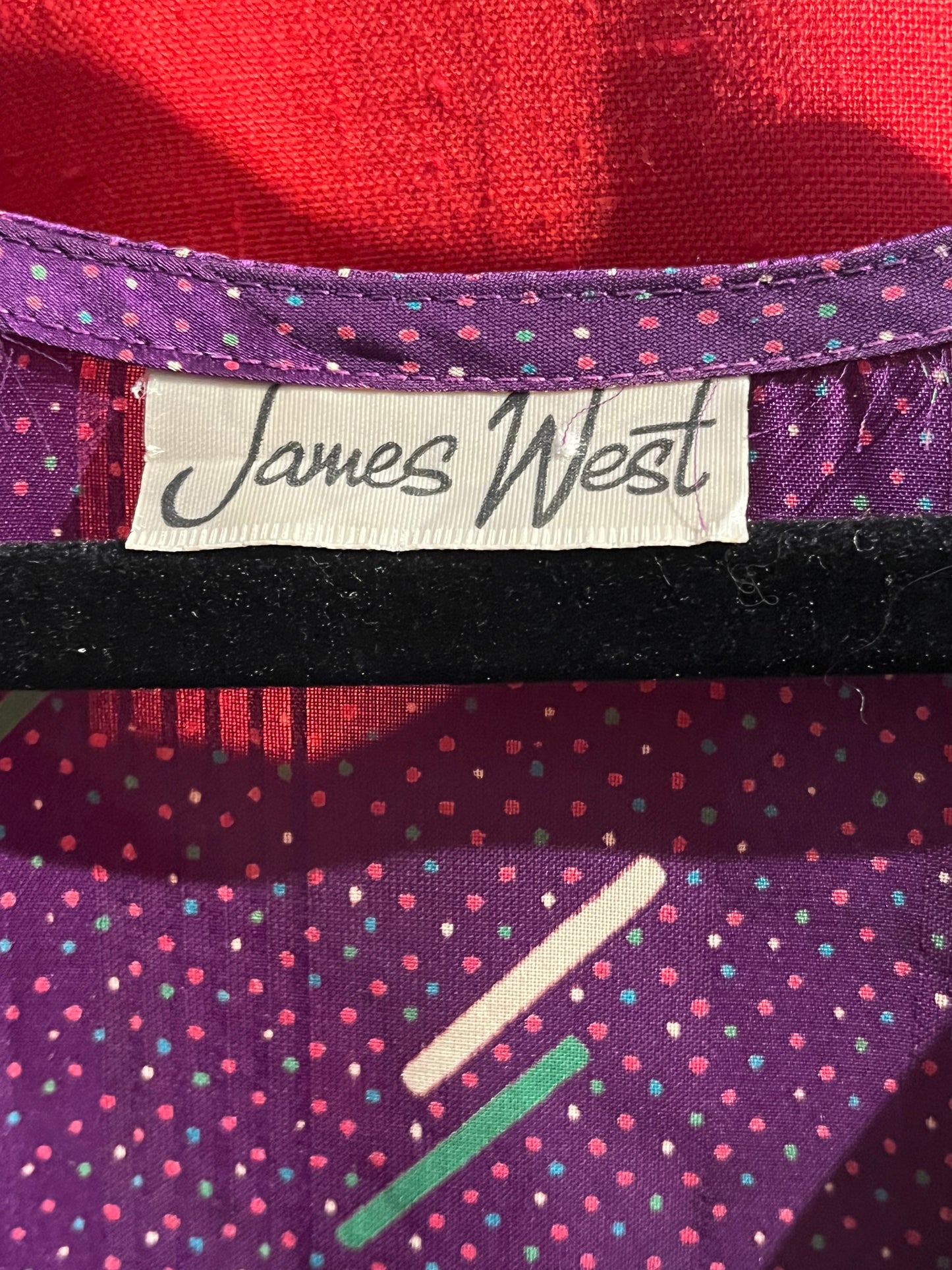 80s ‘James West’ Purple Midi Dress / Medium