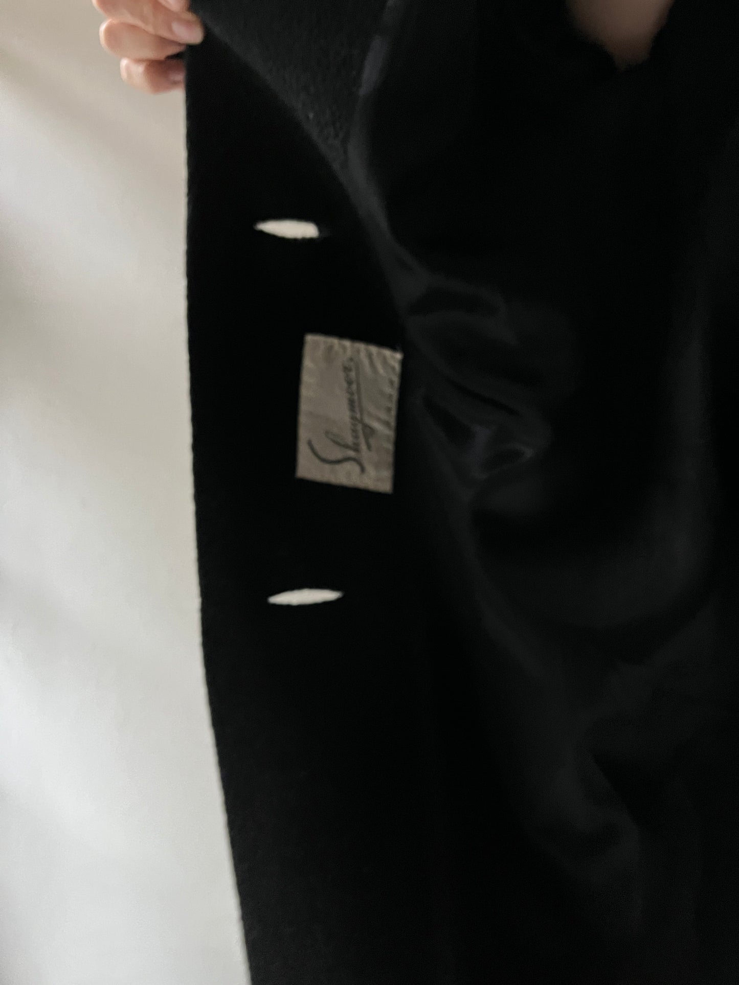 Vintage 'Shagmoor' Black Knit Coat / Union Made / Medium