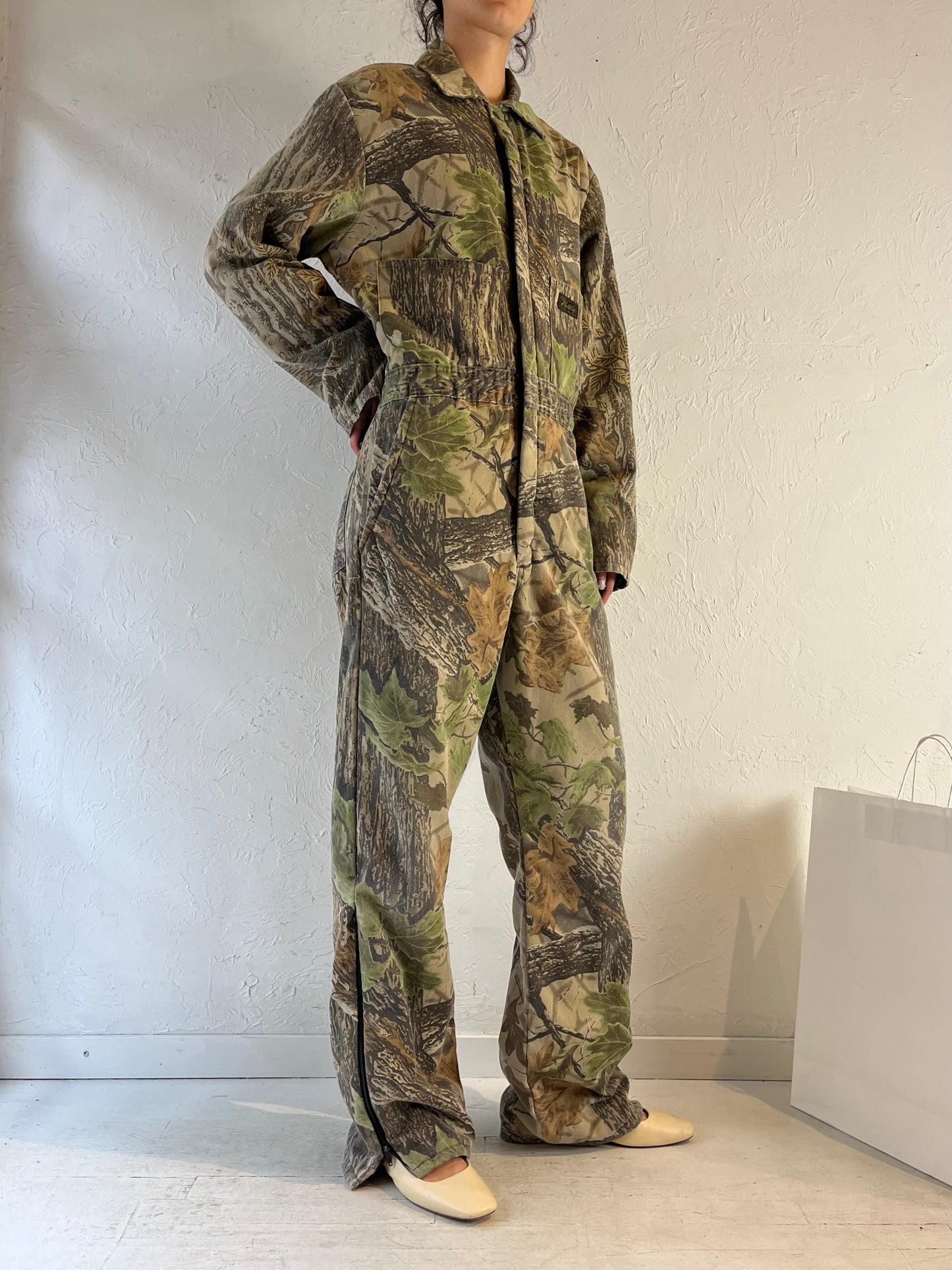 90s ‘Liberty’ Camo Jumpsuit / Medium