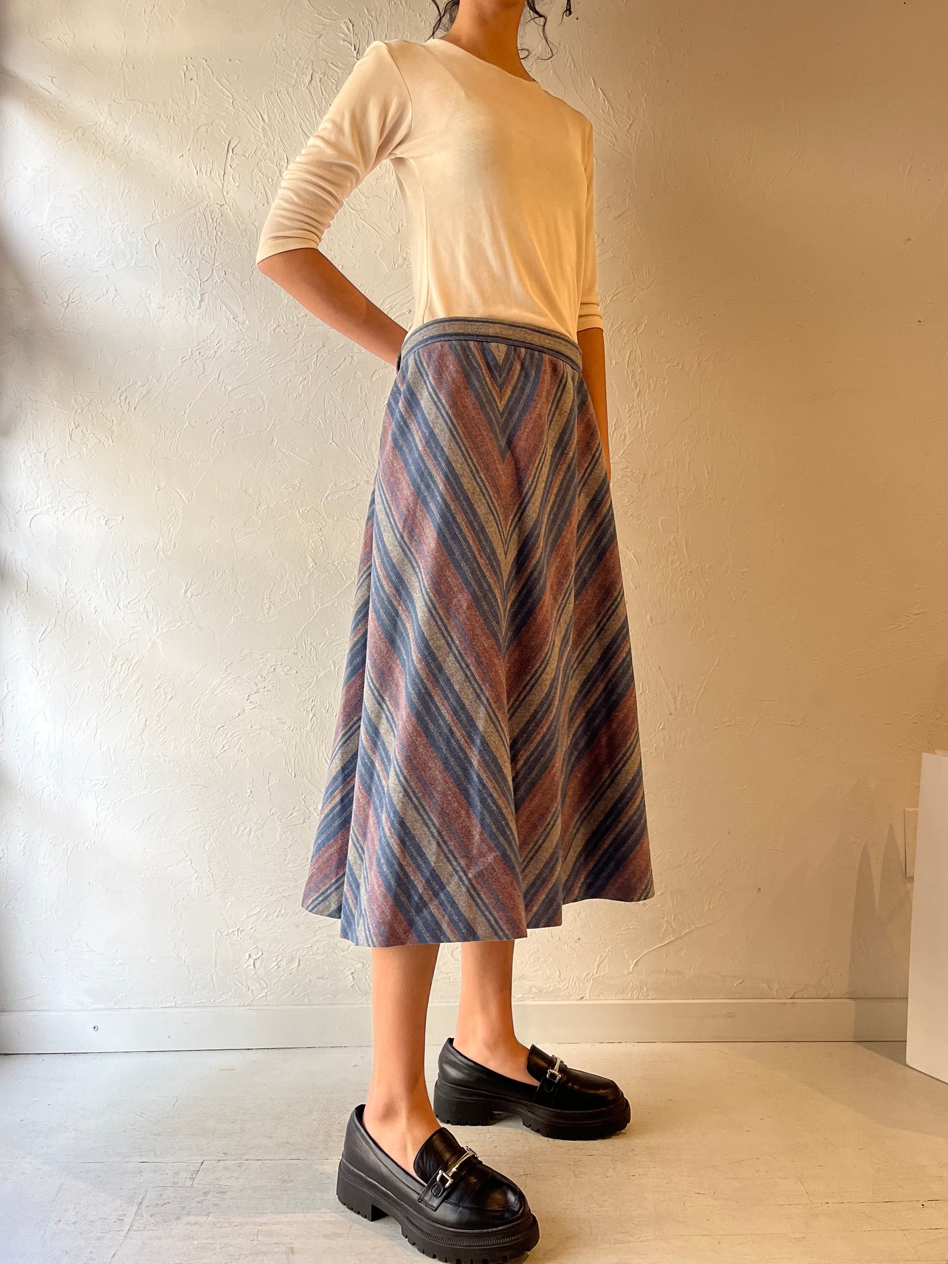 80s ‘Country Suburbans’ Knit Midi Skirt / Medium