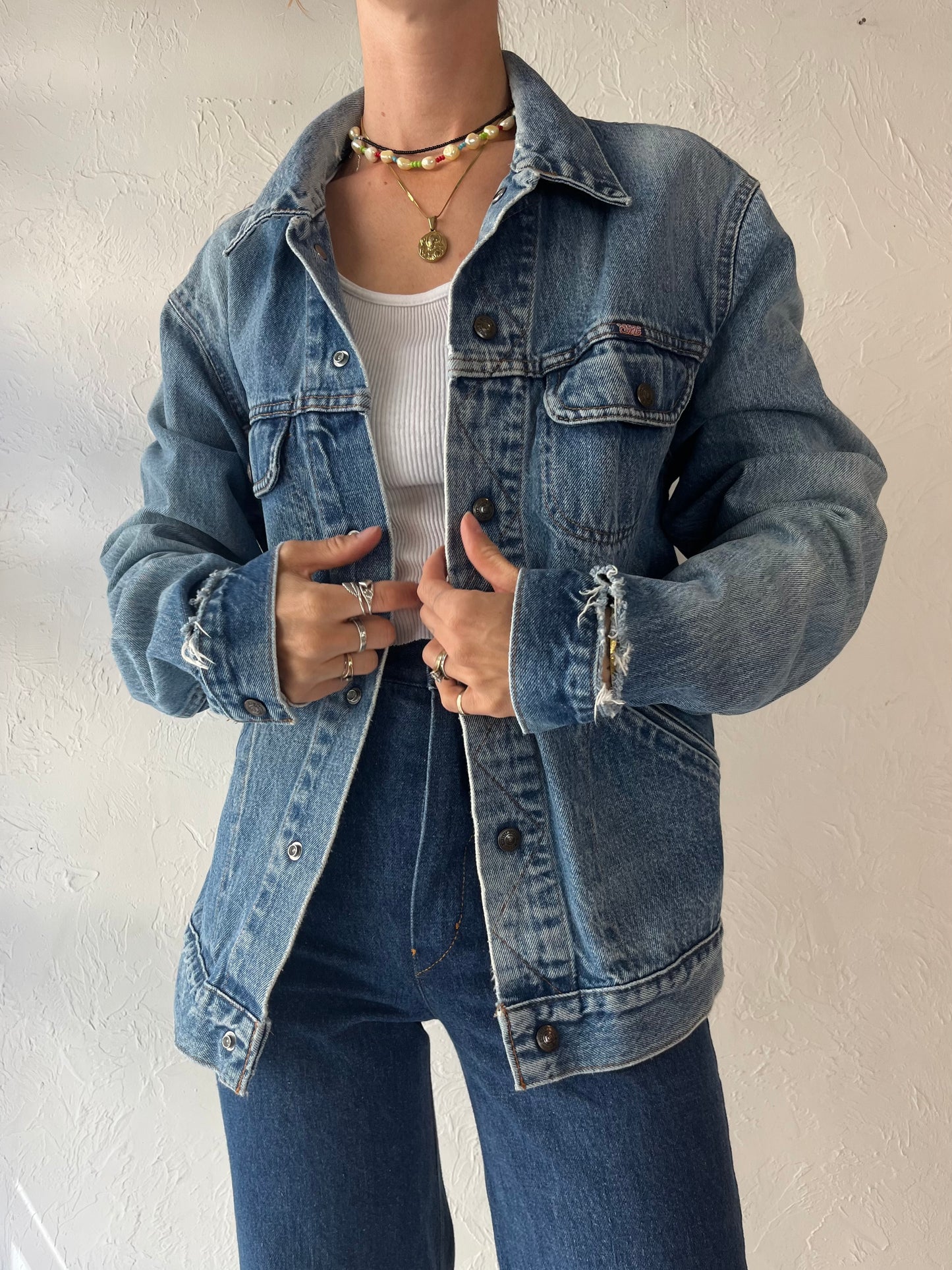 Vintage 'GWG' Thrashed Denim Jacket / Large
