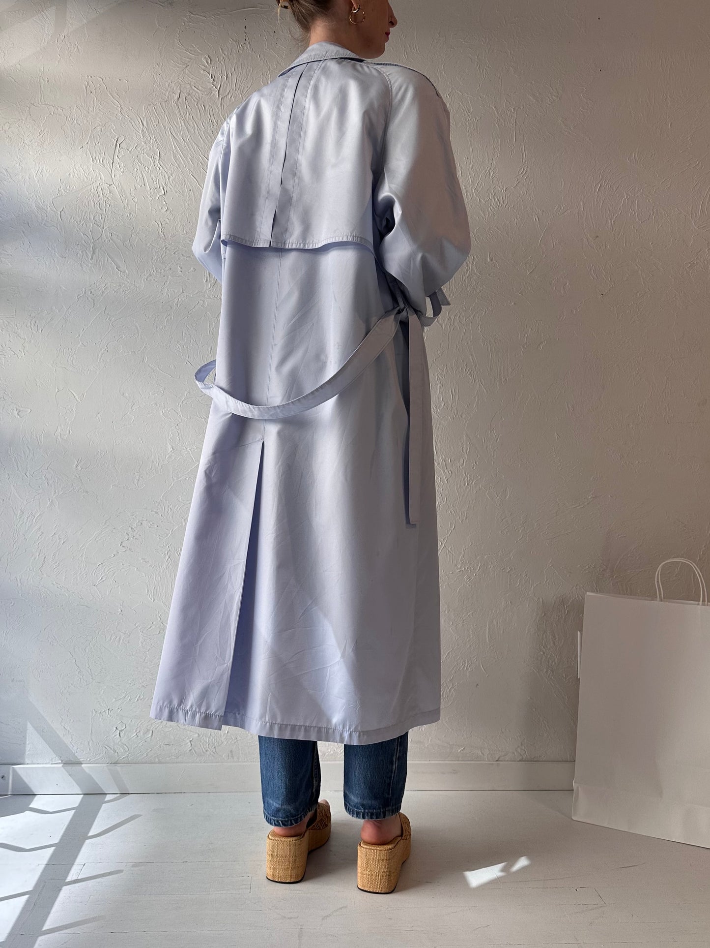 Vintage 'London Fog' Light Weight Purple Trench Coat / Large