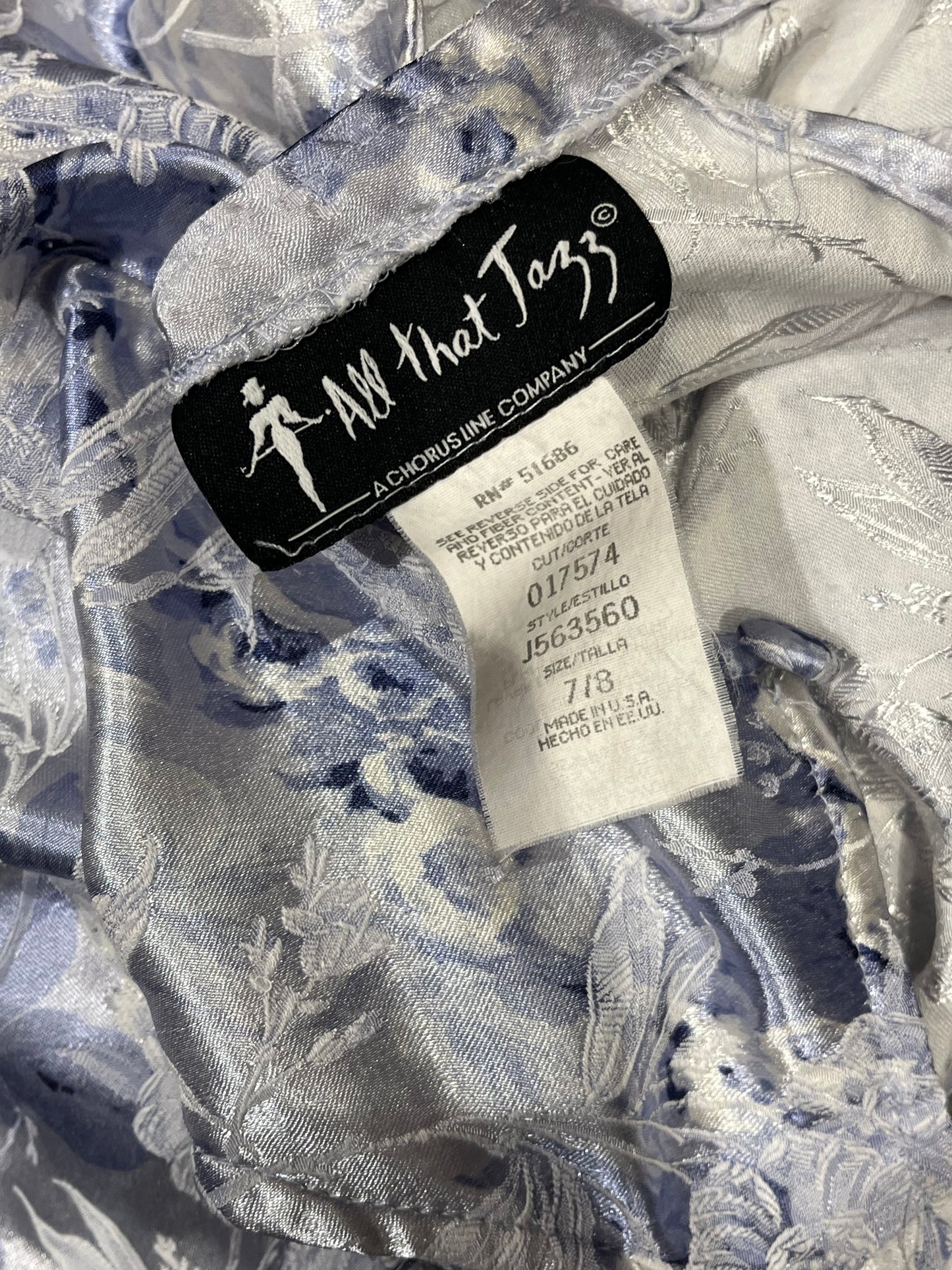 90s ‘All That Jazz’ Blue Floral Mini Dress / Small
