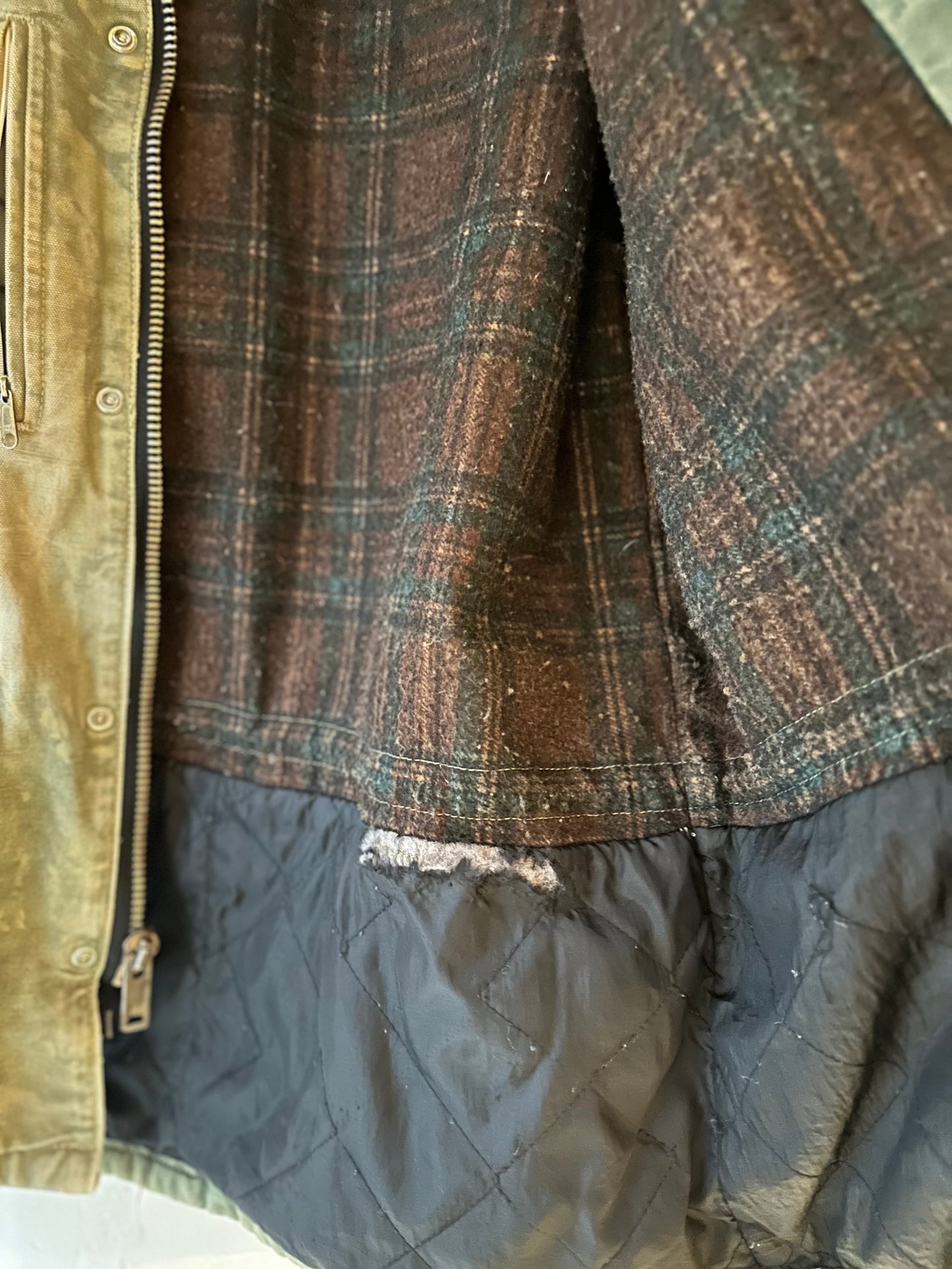 Vintage 'Carhartt' Green Work Wear Jacket / Union Made / Medium