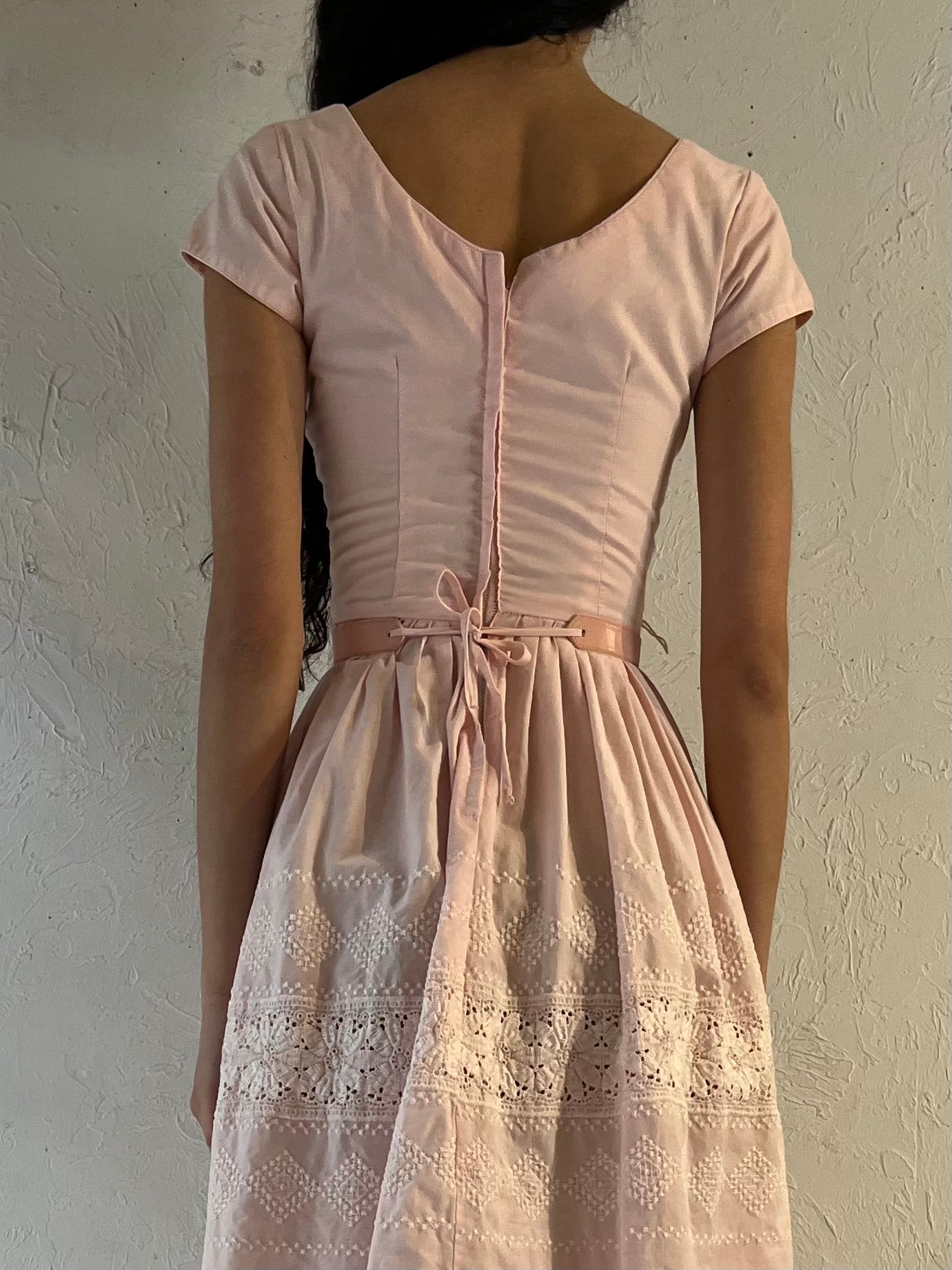 60s Handmade Pink Mini A-Line Dress / XS