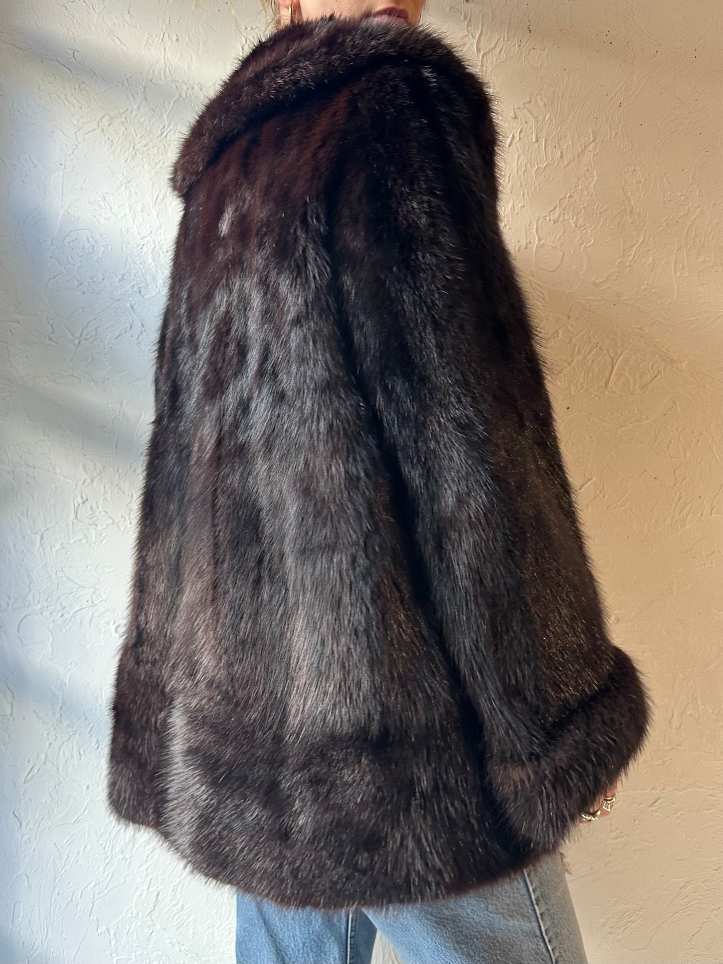 70s 'American Fur' Brown Authentic Fur Jacket / Medium