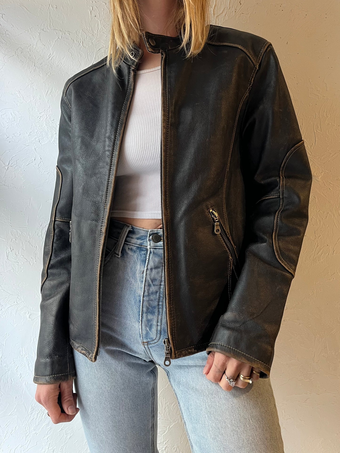 90s ‘Danier’ Leather Jacket / XXS