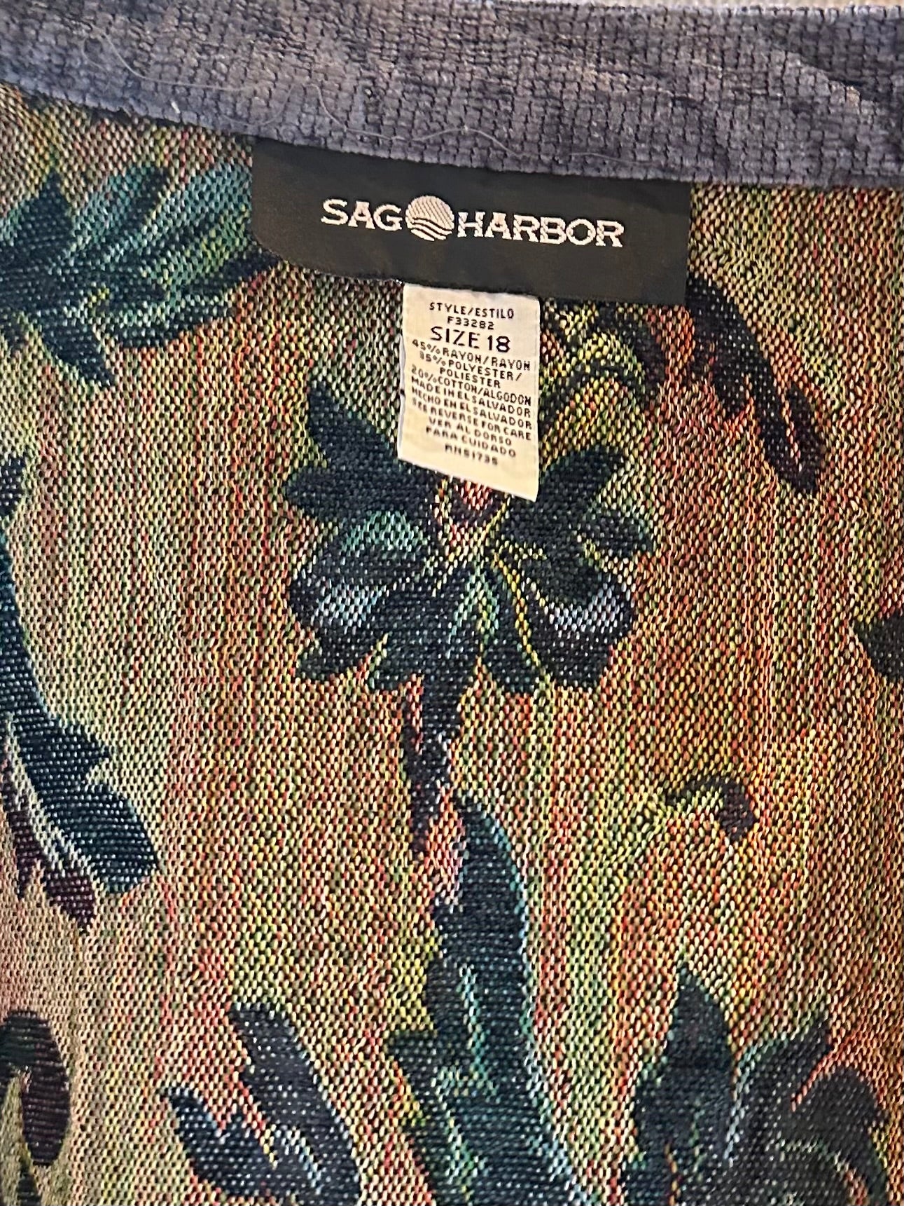 Y2k 'Sag Harbor' Tapestry Jacket / XL