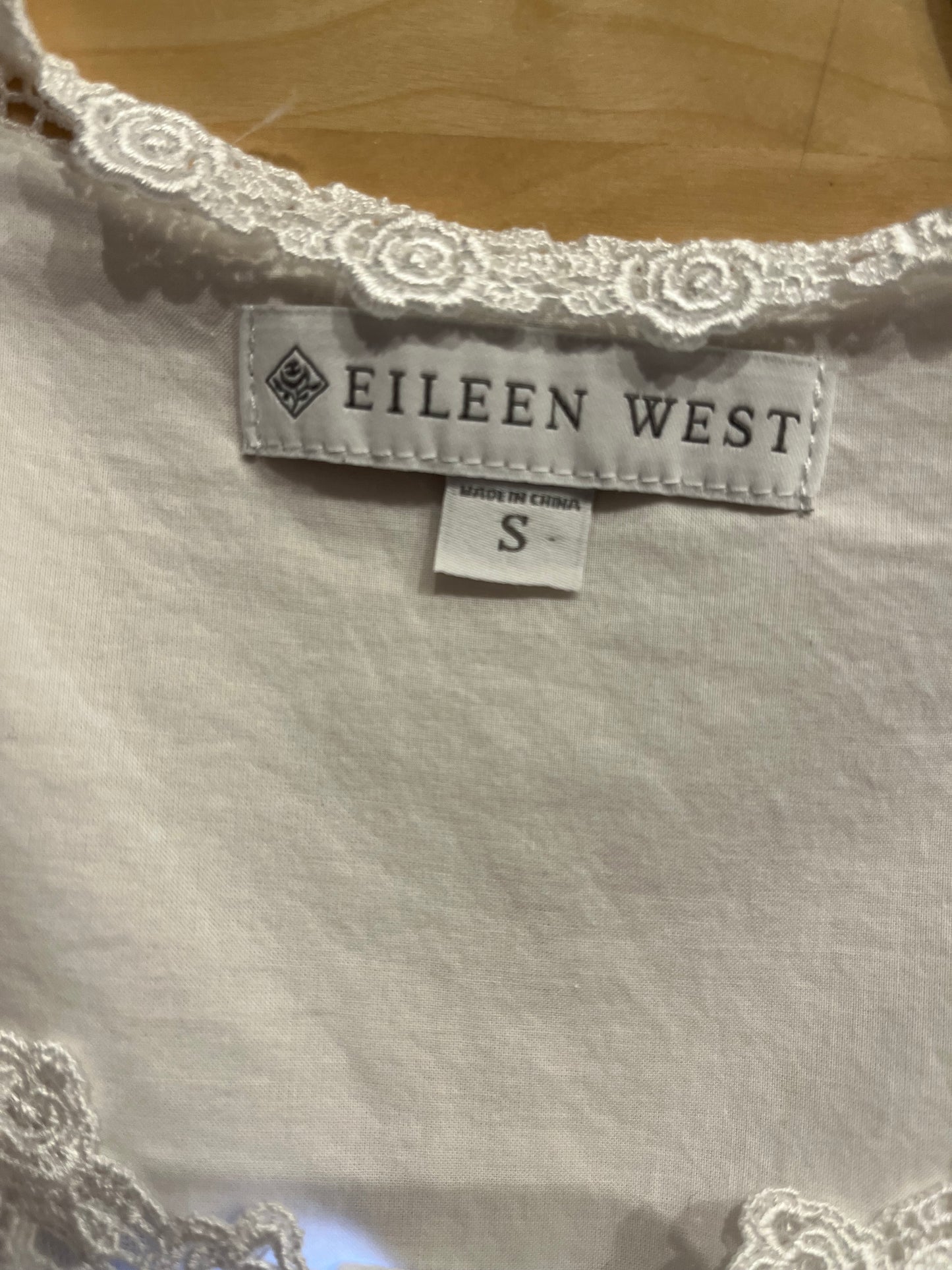 Vintage 'Eileen West' White Cotton Dress / Small