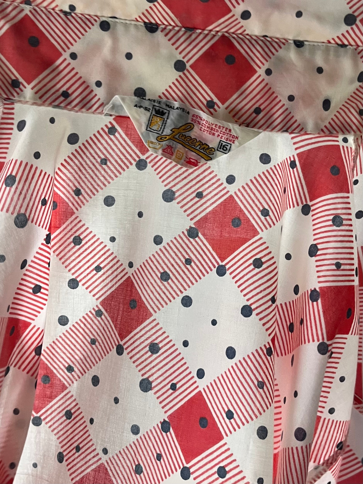 70s 'Lucerne' Retro Patterned Western Shirt / Medium
