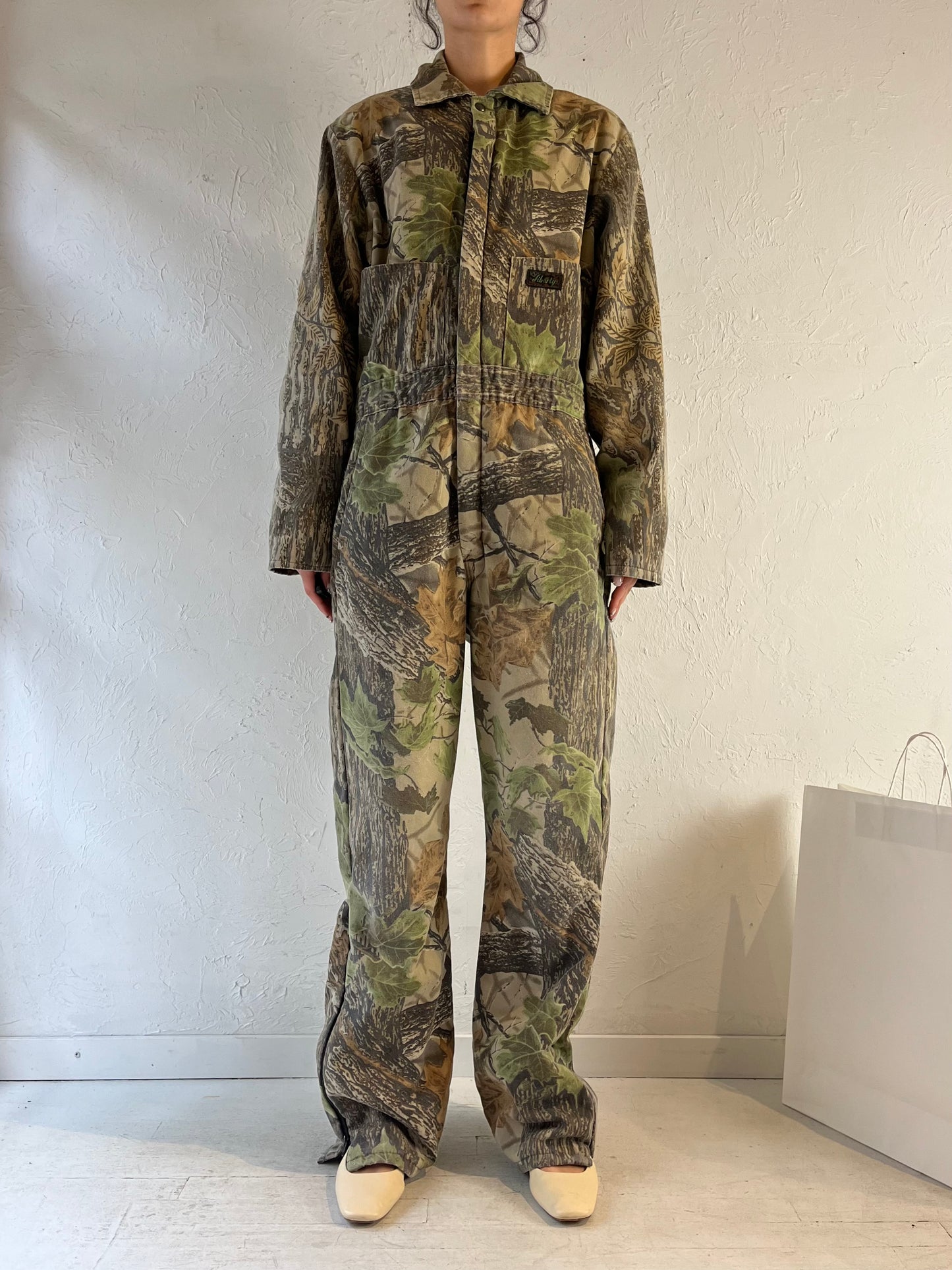 90s ‘Liberty’ Camo Jumpsuit / Medium