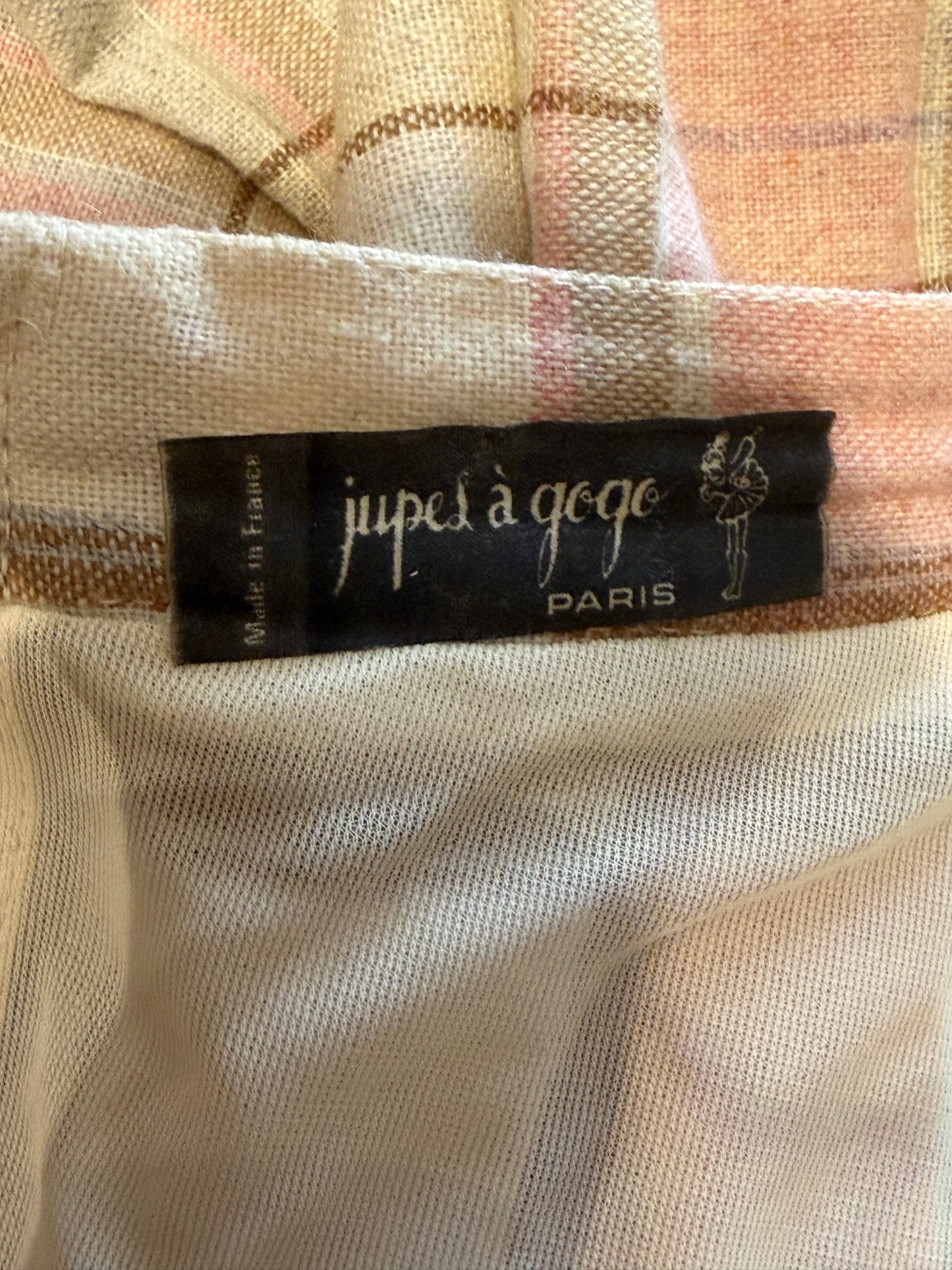 80s 'Jupe A Gogo' Plaid Skirt / Medium