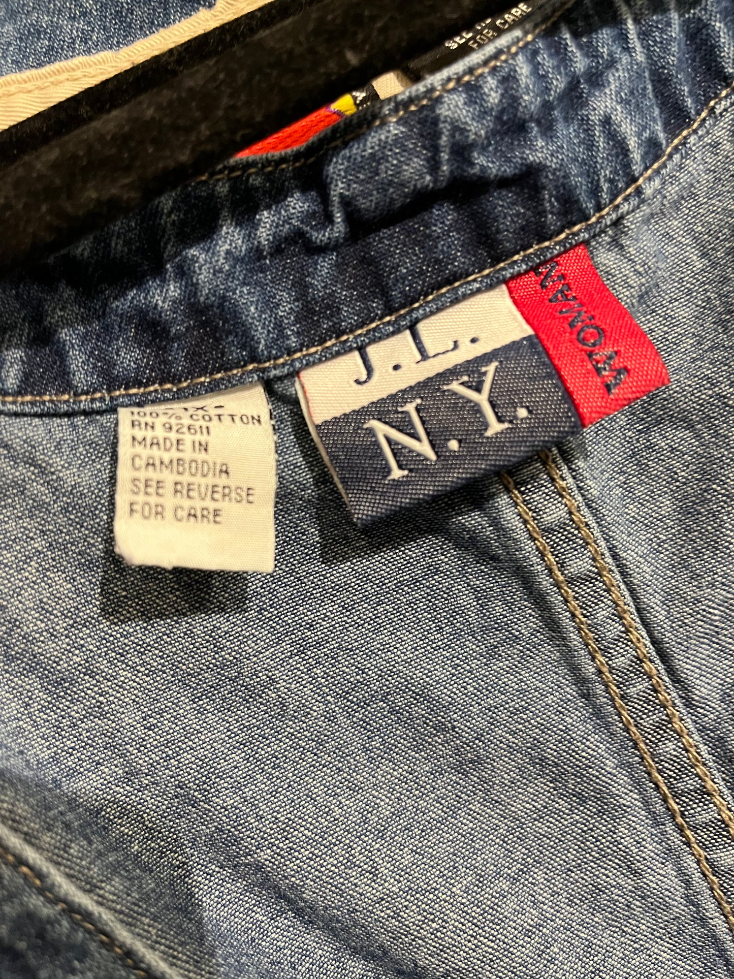 Y2k ‘JL NY’ Denim Dress / Large