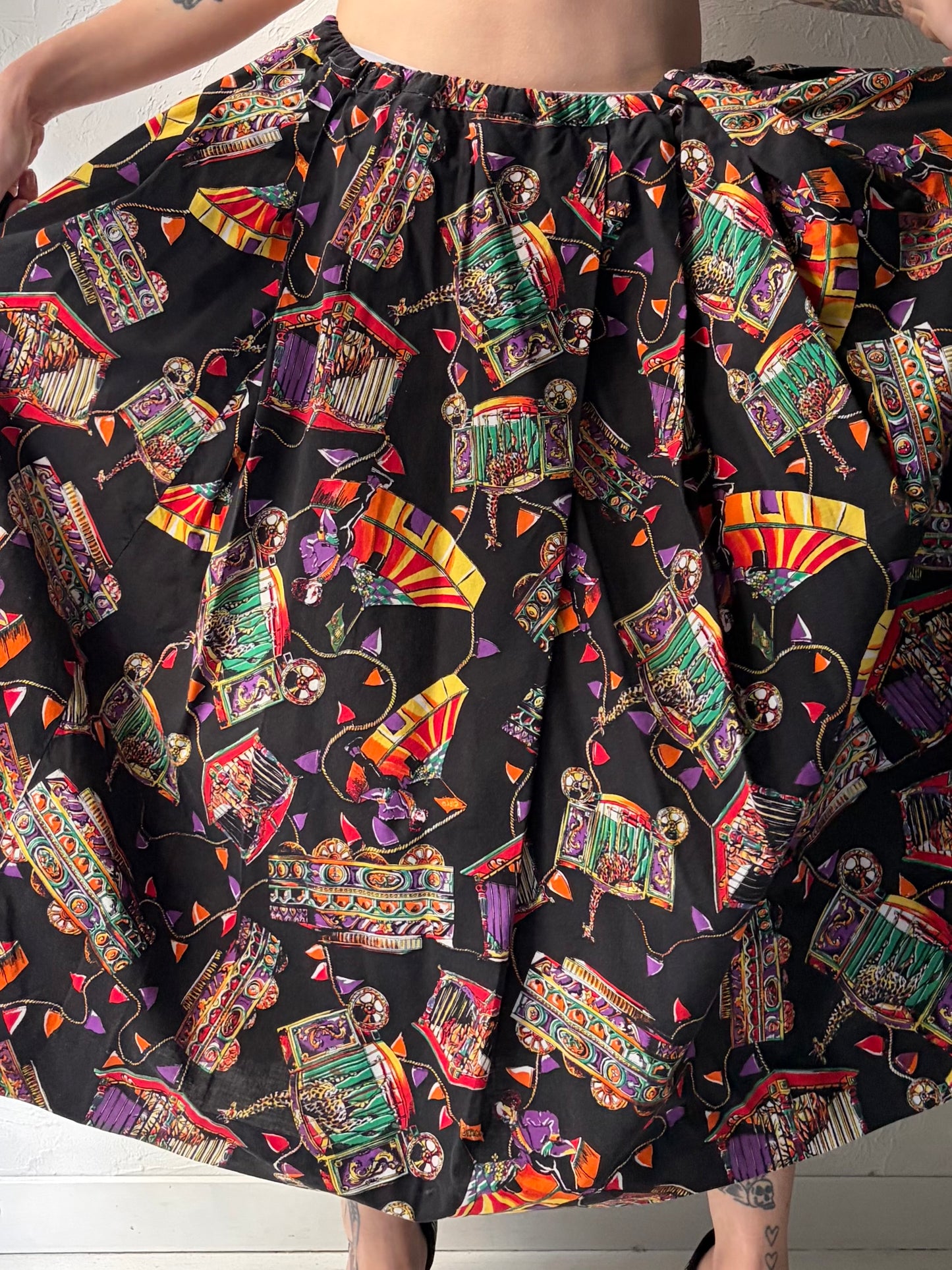 Vintage Handmade Circus Novelty Skirt / Medium