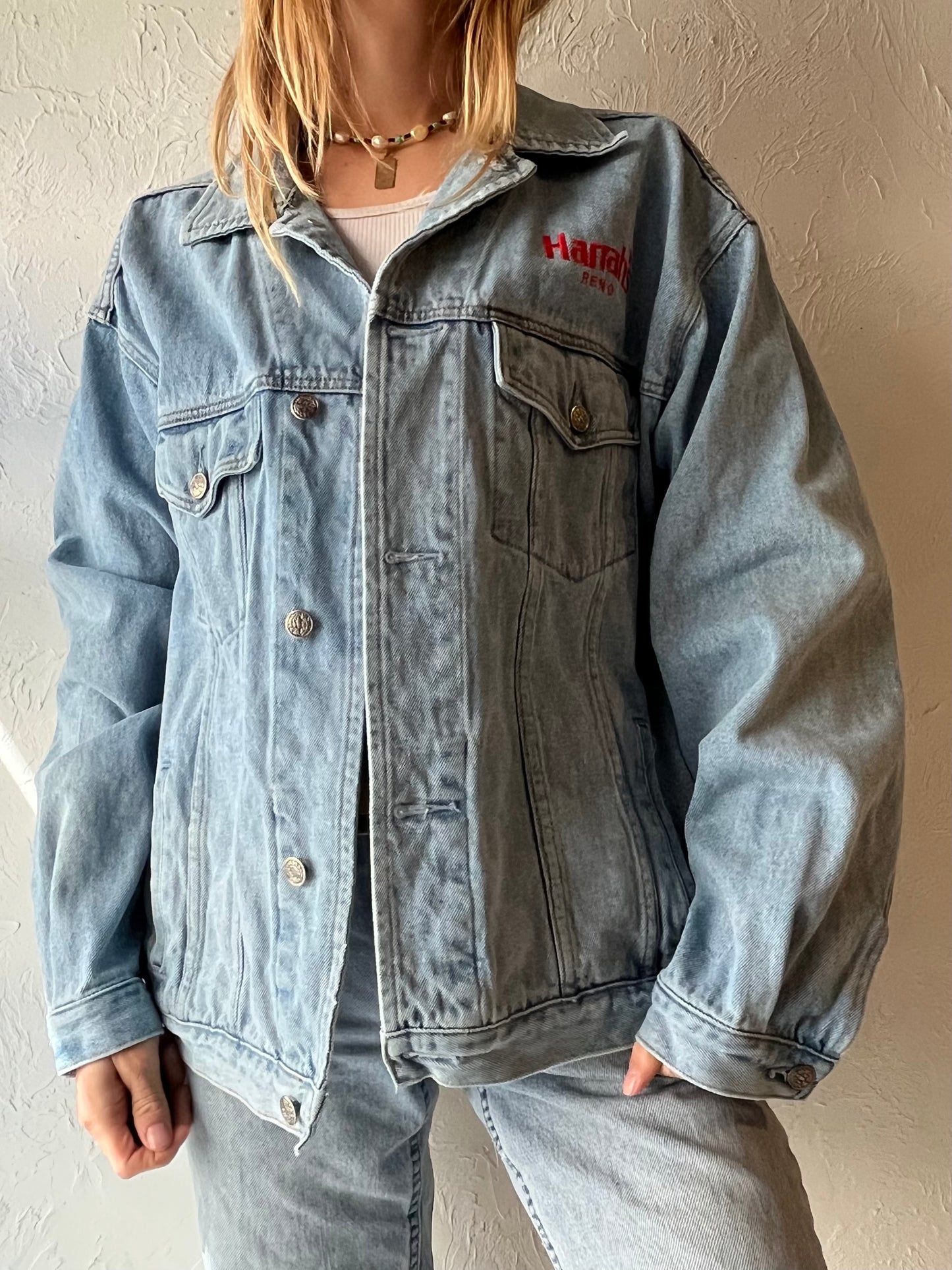 90s ‘Most Wanted’ Wheel of Fortune Denim Jacket / Large