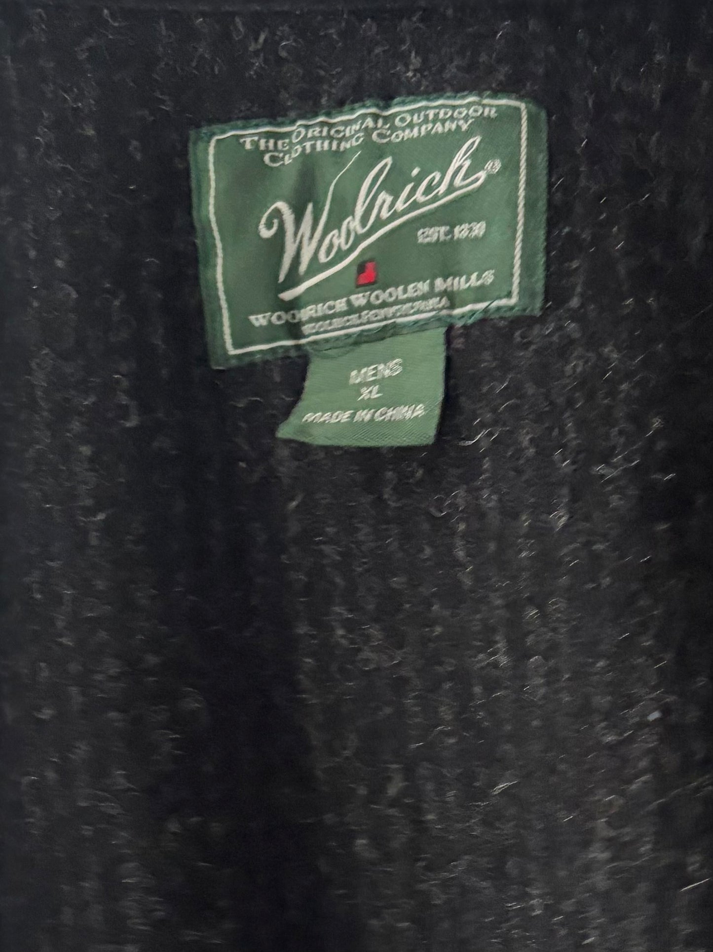 Y2k 'Woolrich' Charcoal Wool Vest / XL