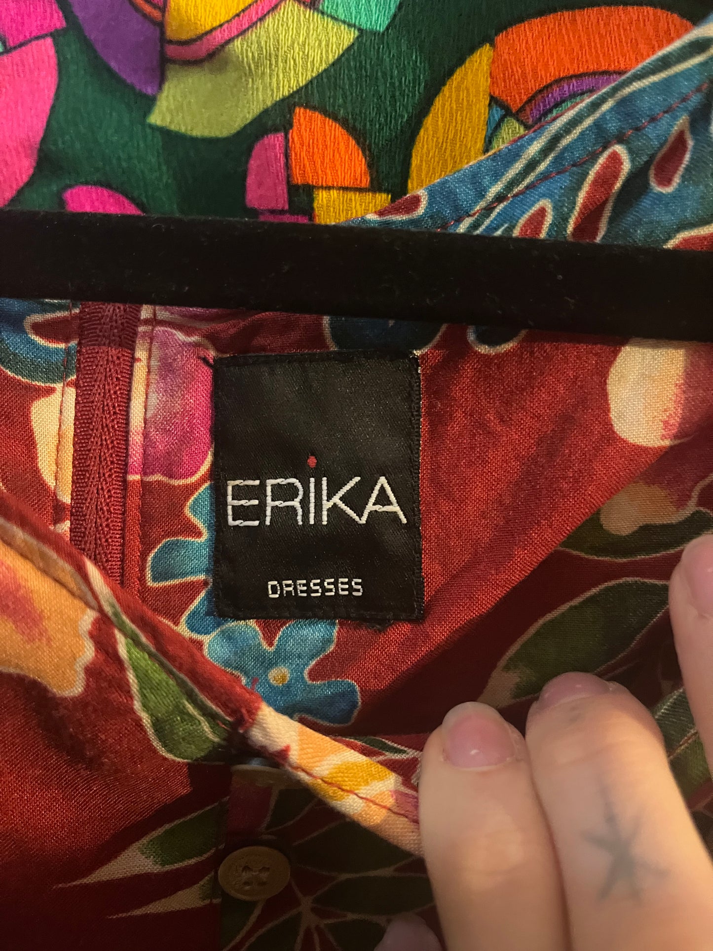 Y2k ‘Erika’ Floral Print Midi Dress / Medium