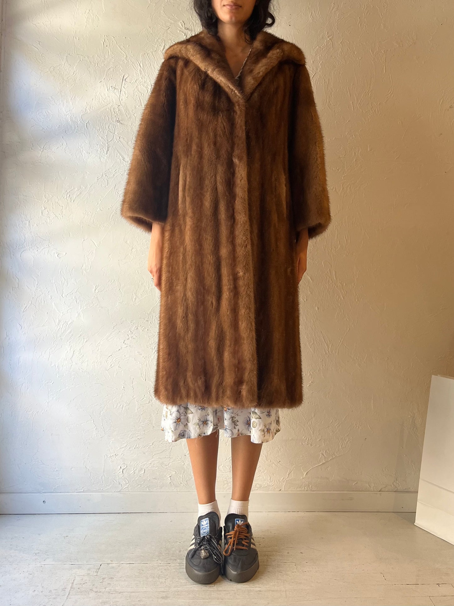 70s 'Woodwards' Authentic Fur Coat / Small