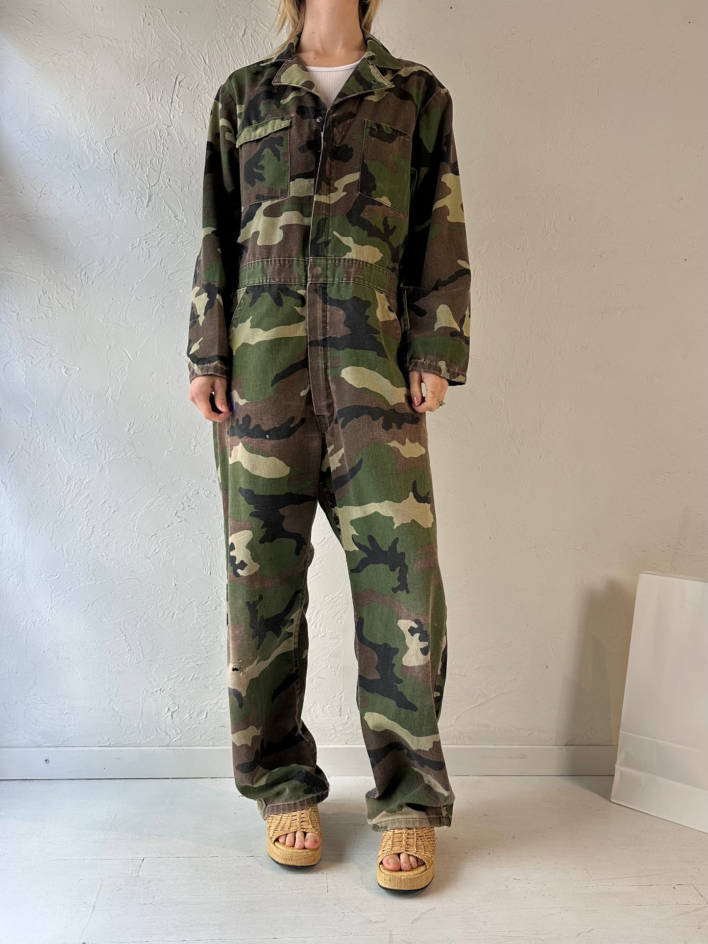 Y2k 'Dickies' Camo Coveralls / Large