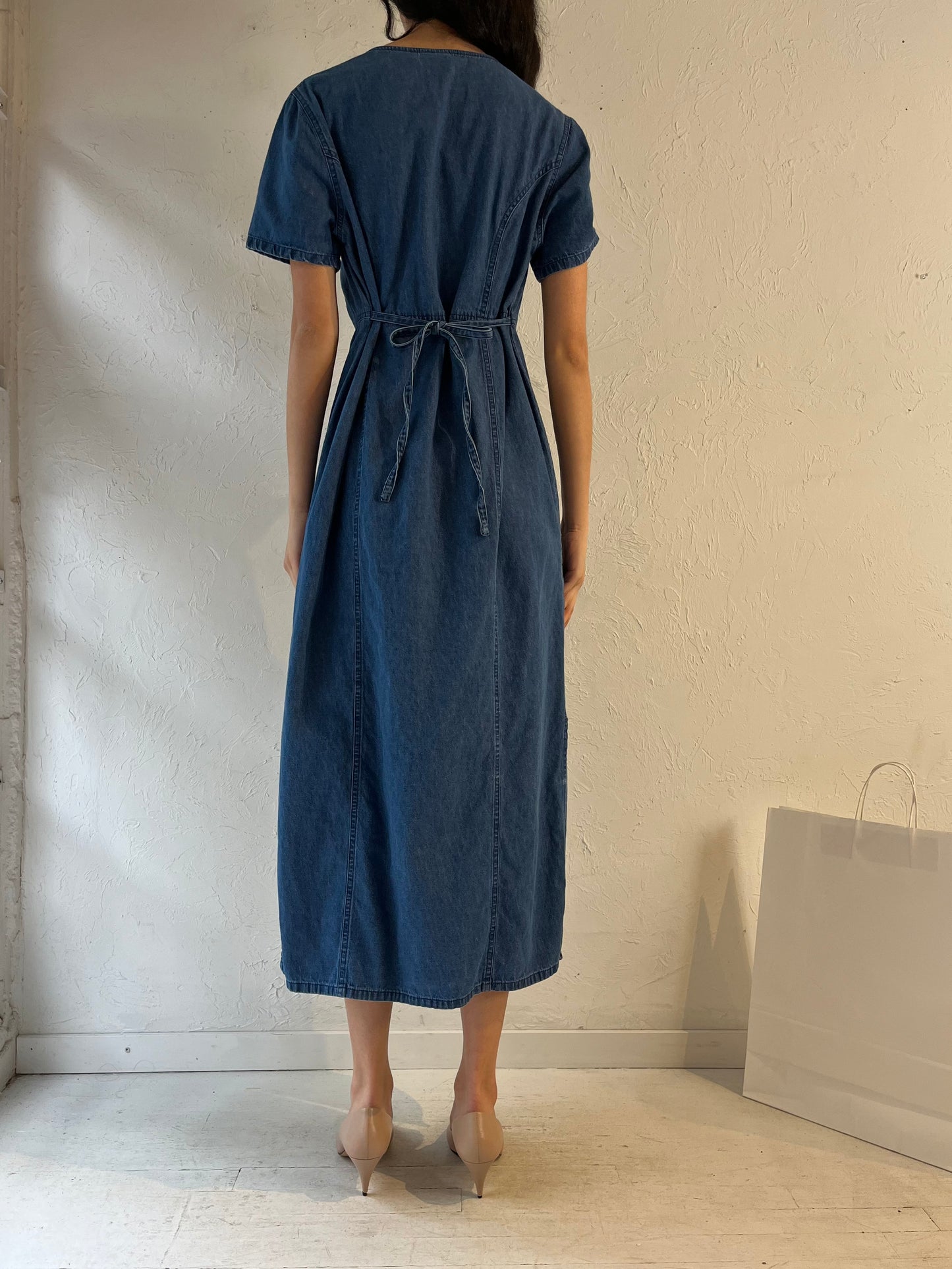 Y2K ‘Penmans’ Button Up Denim Dress / Medium