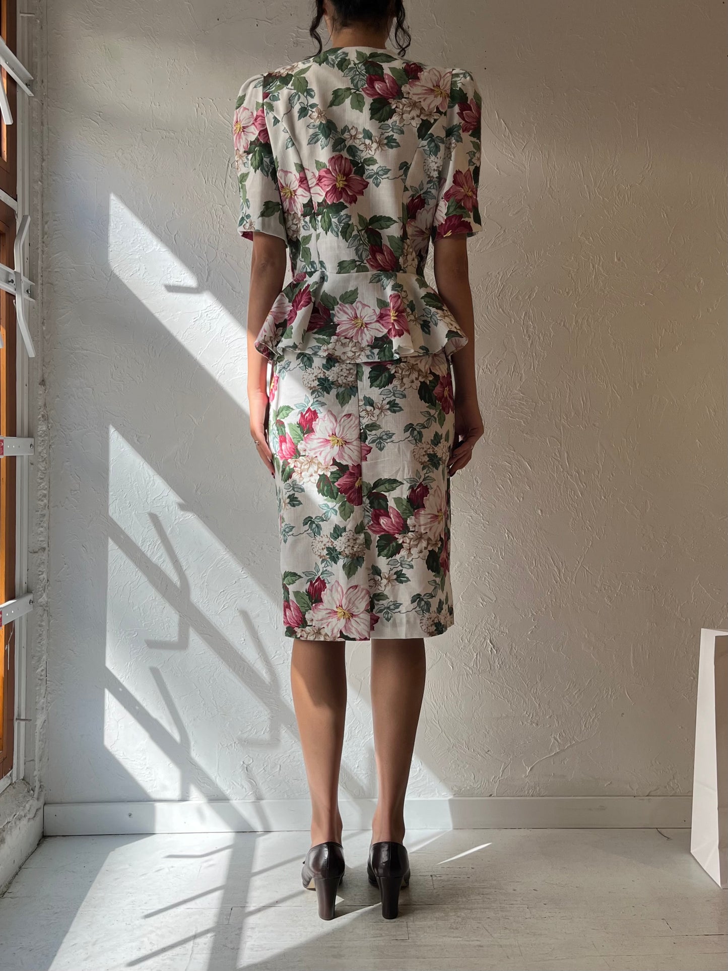 80s ‘Stuart Alan’ Floral Set / Small - medium