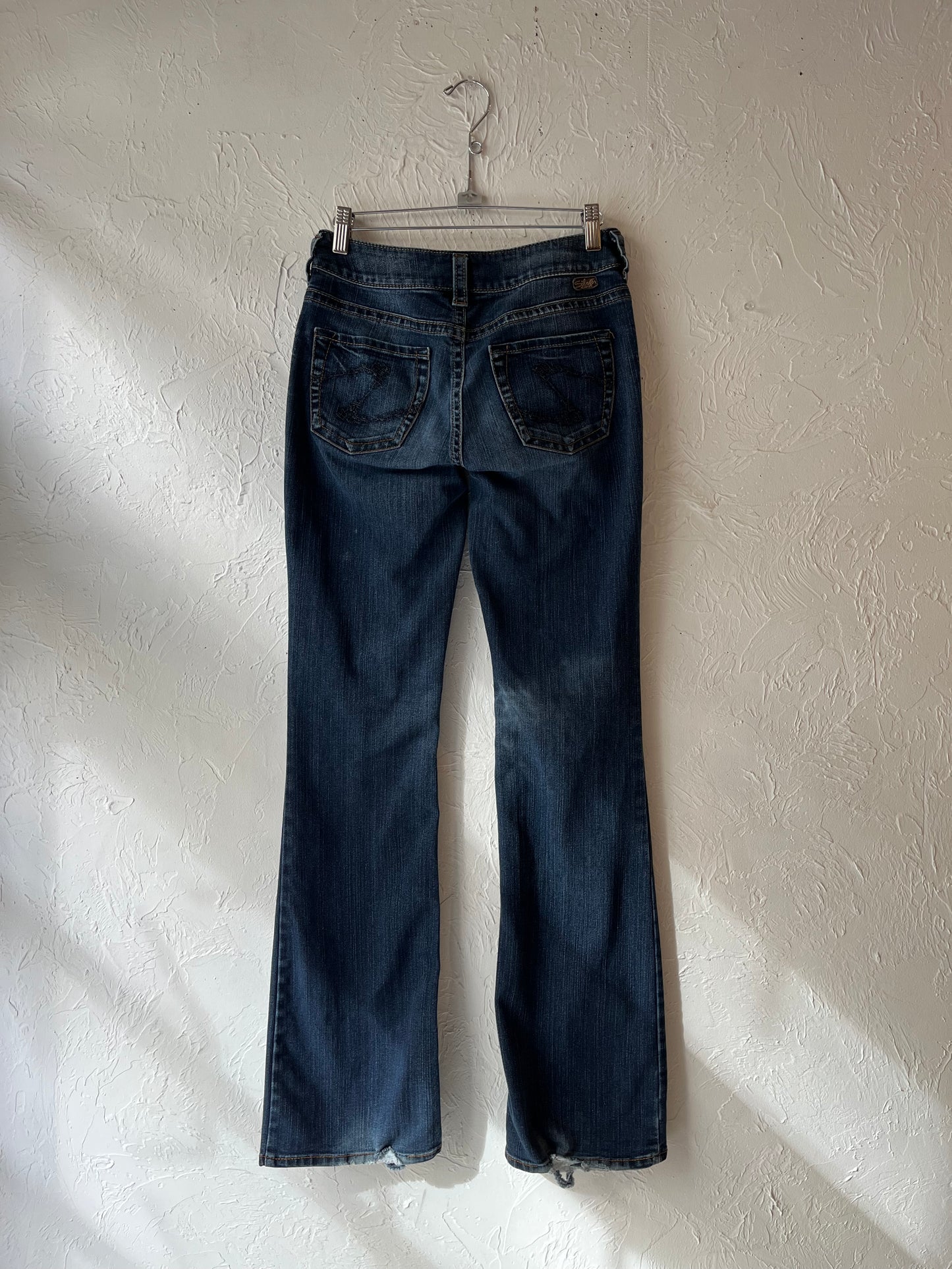Silver low rise jeans